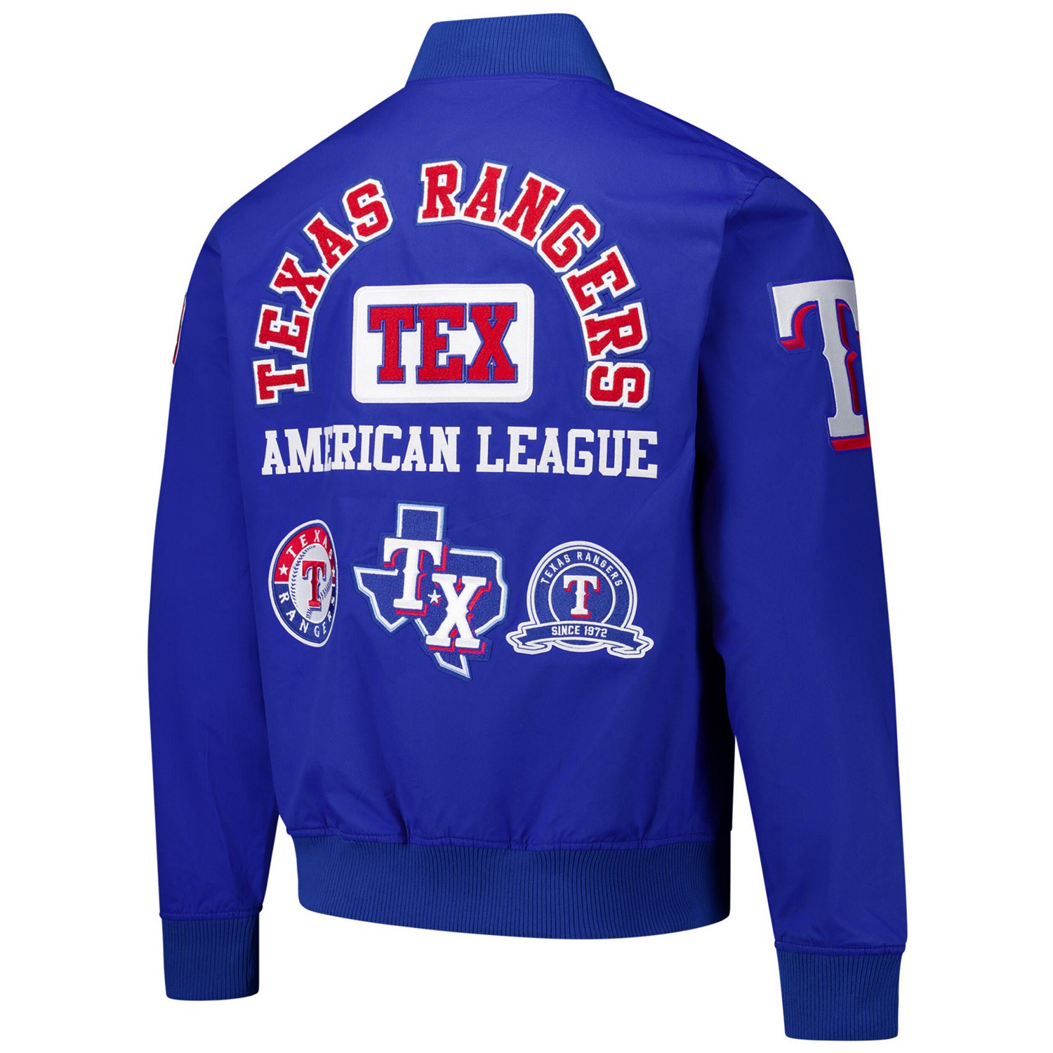 Pro Standard Texas Rangers Area Code Twill Full-Zip Jacket
