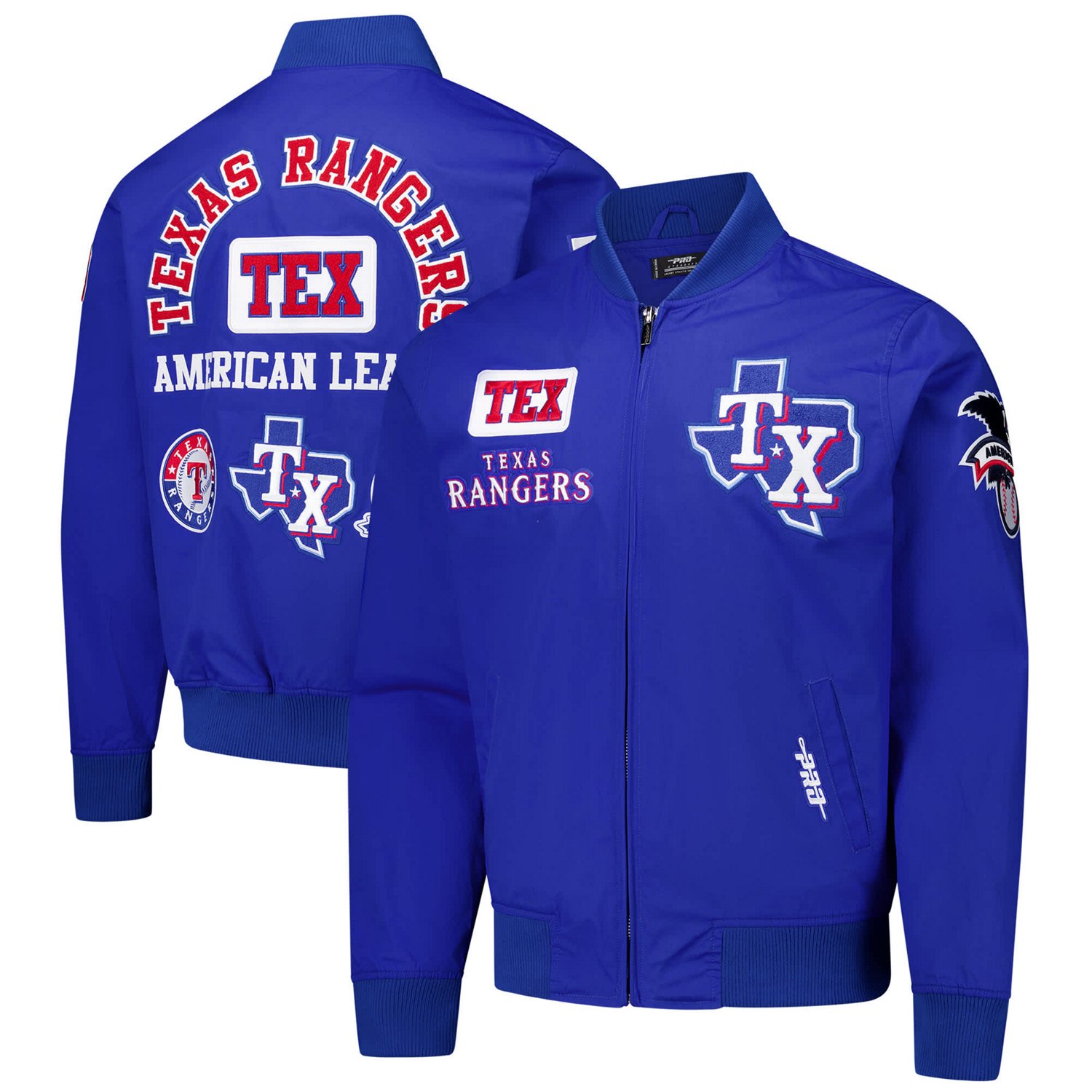 Pro Standard Texas Rangers Area Code Twill Full-Zip Jacket