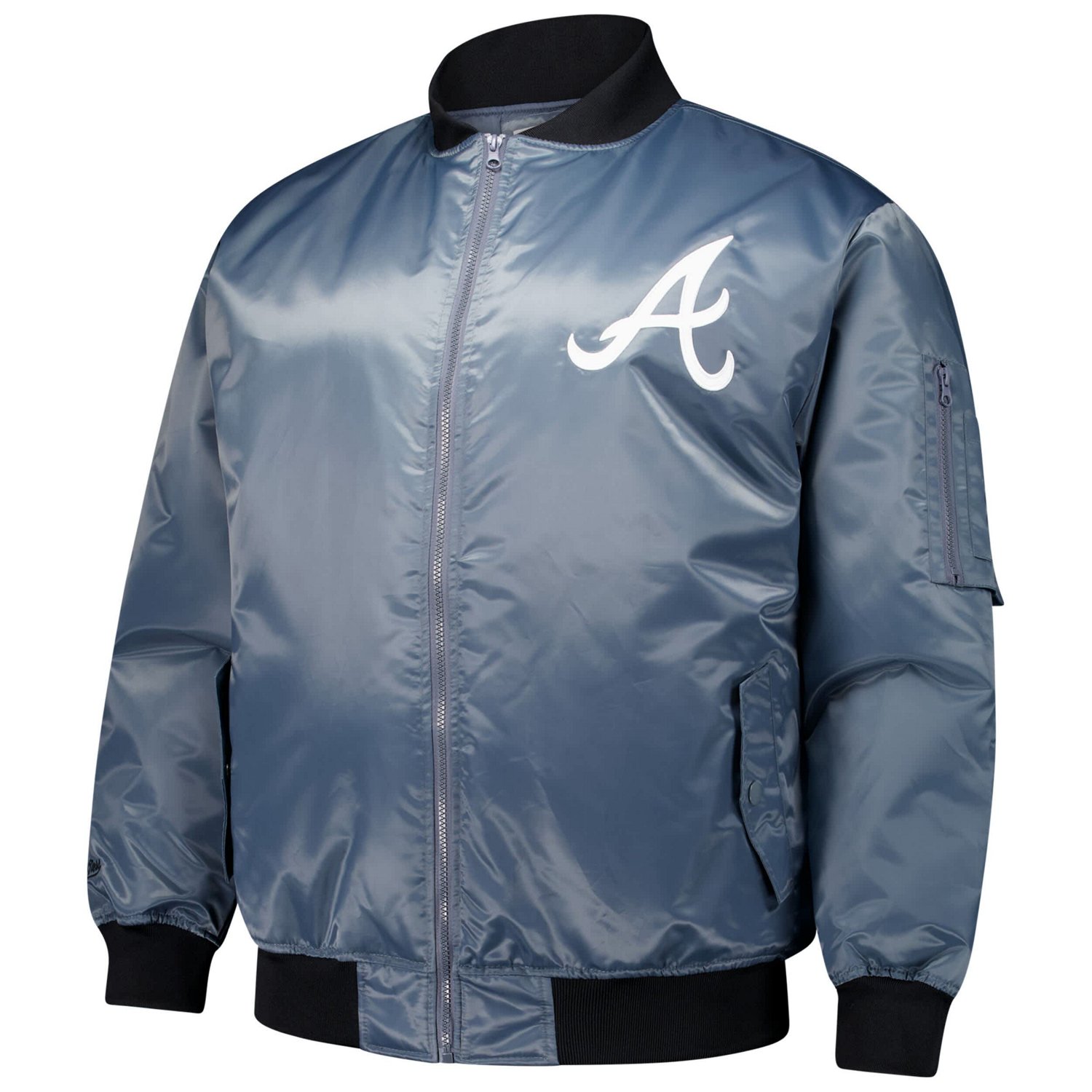 Profile Atlanta Braves Big  Tall Full-Zip Bomber Jacket - view number 2