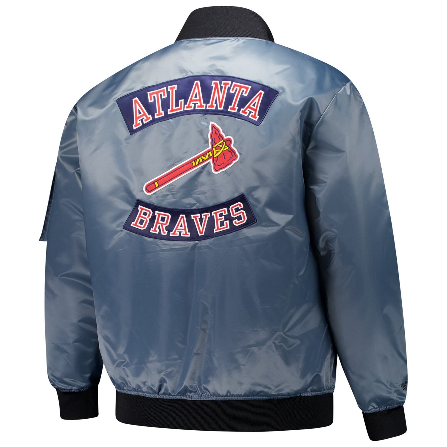 Profile Atlanta Braves Big  Tall Full-Zip Bomber Jacket - view number 3