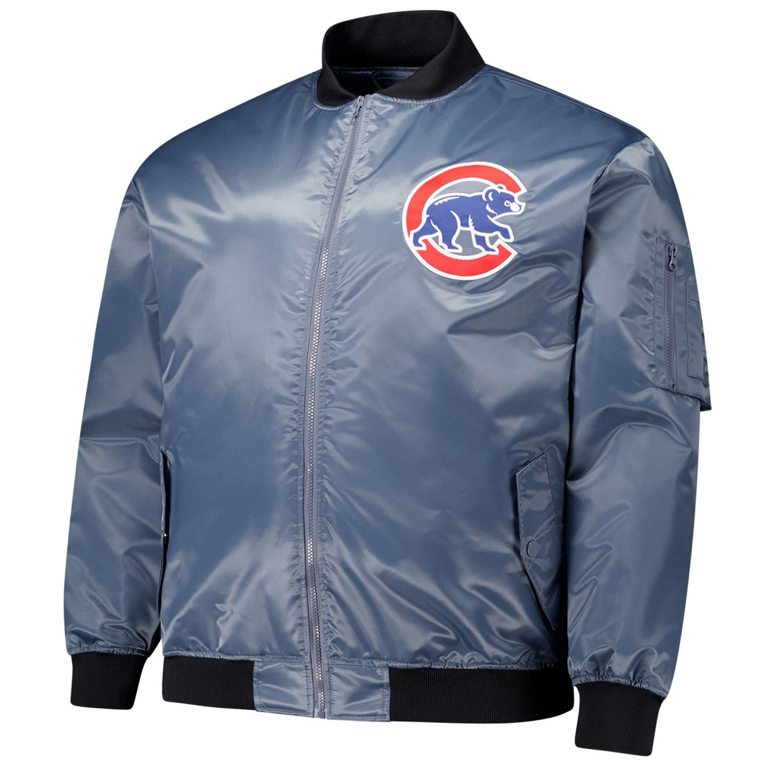 Profile Chicago Cubs Big  Tall Full-Zip Bomber Jacket - view number 2