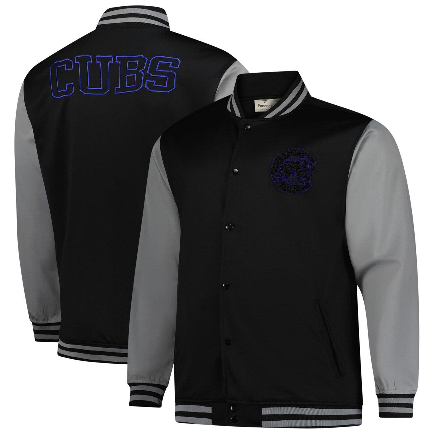 Profile Gray Chicago Cubs Full-Snap Varsity Jacket