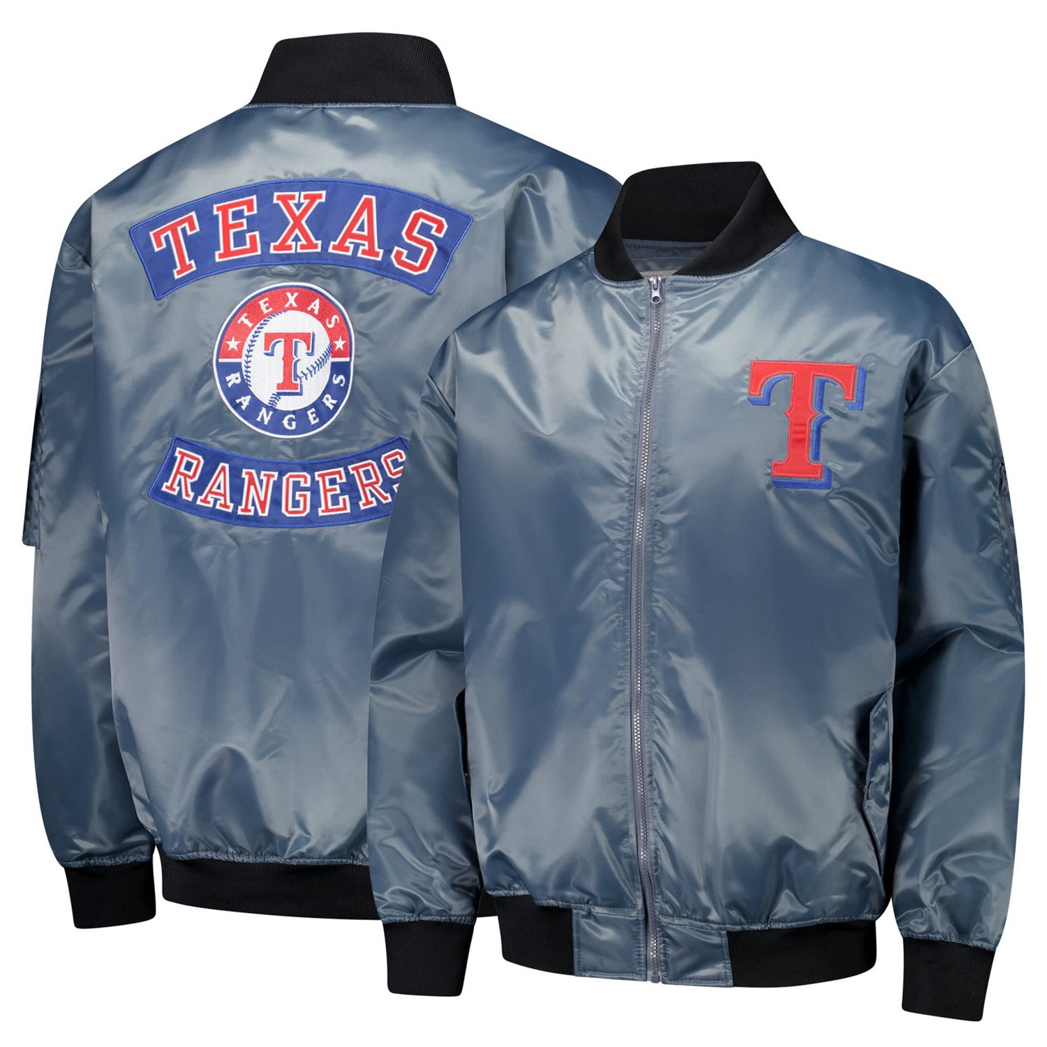 Profile Texas Rangers Big  Tall Full-Zip Bomber Jacket