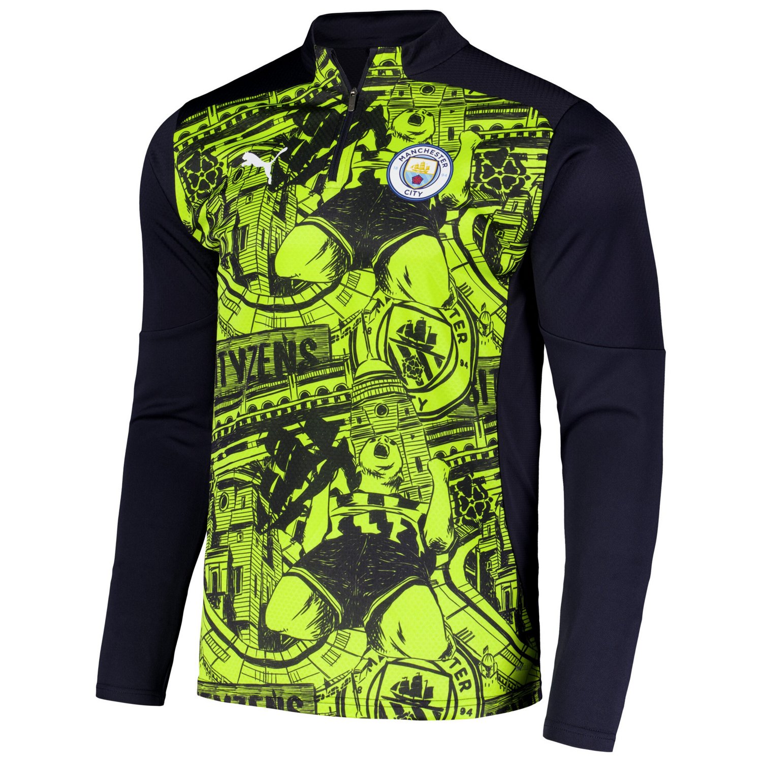 Puma Light Manchester City 2024 25 Pre-Match dryCELL Quarter-Zip Top - view number 2