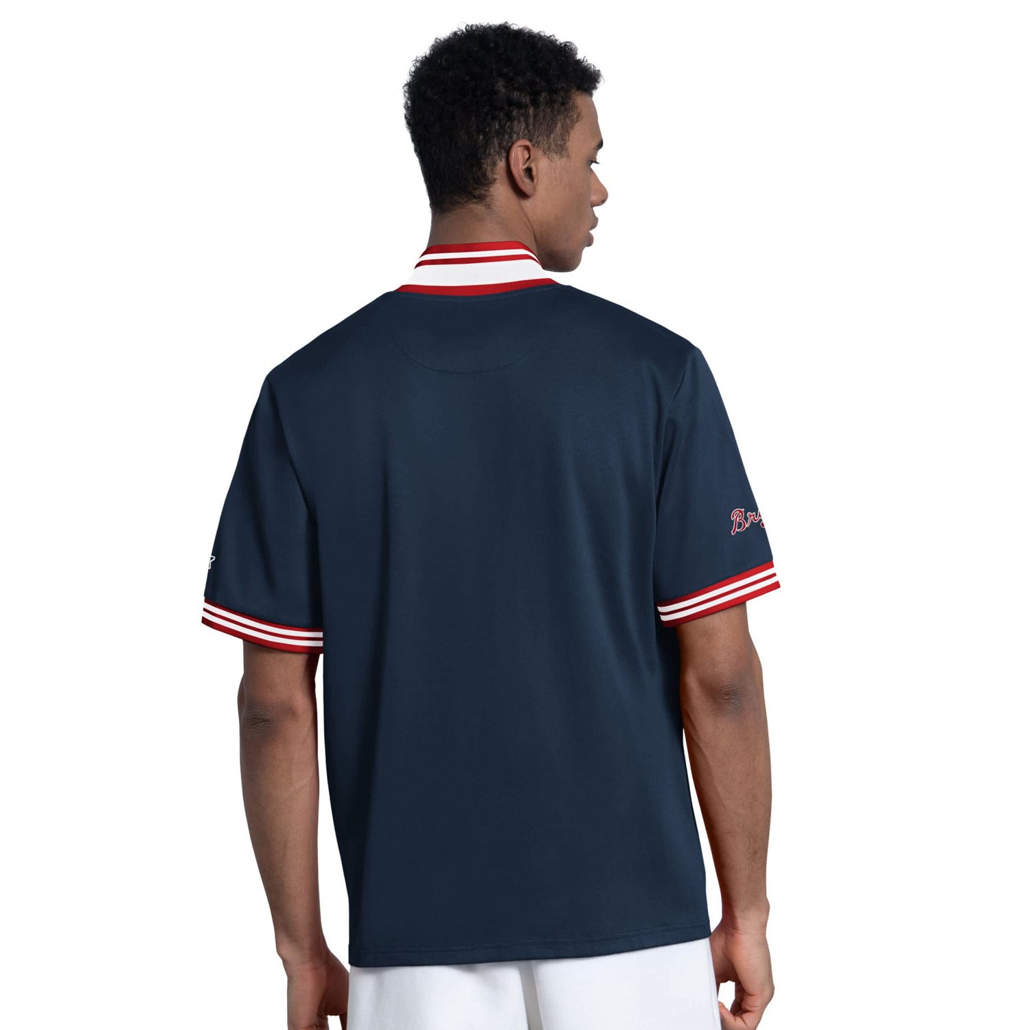 Starter Atlanta Braves Button-Up Short Sleeve Jacket