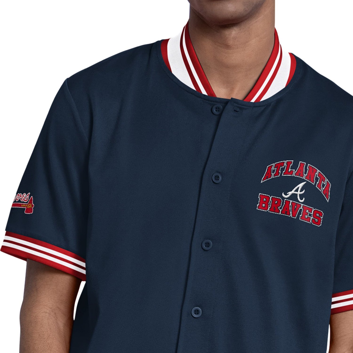 Starter Atlanta Braves Button-Up Short Sleeve Jacket