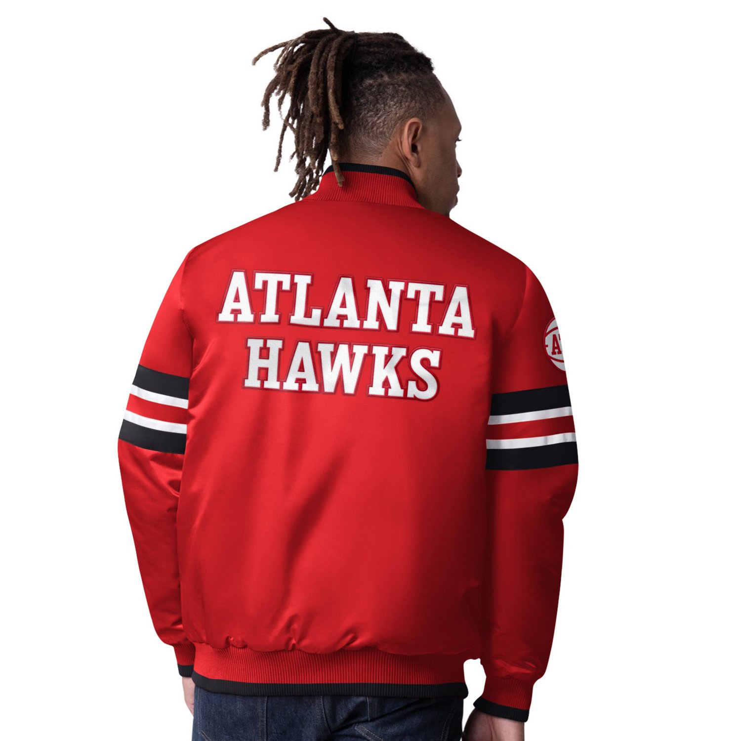Starter Atlanta Hawks Scout Varsity Satin Full-Snap Jacket                                                                       - view number 2