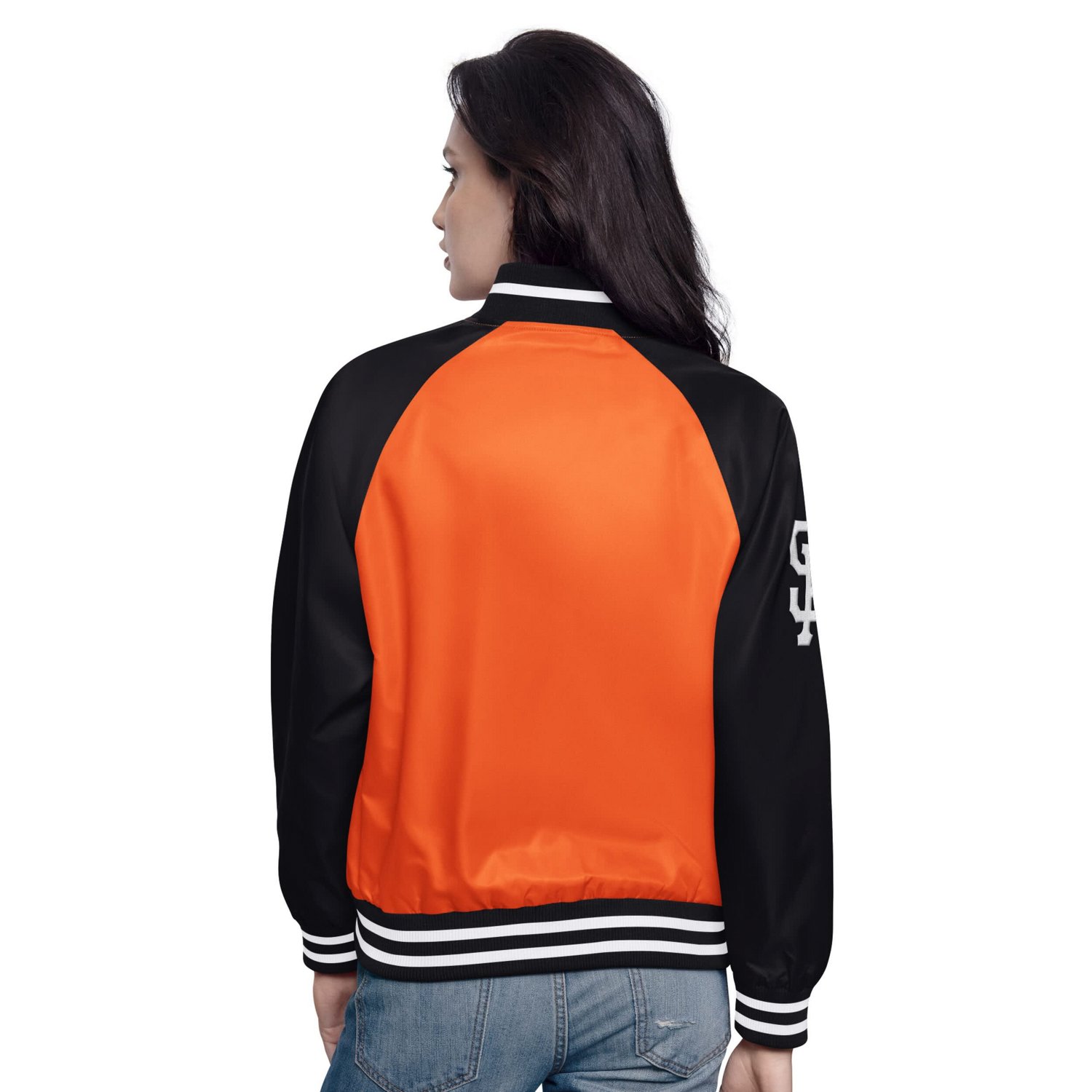 Starter Black San Francisco Giants Home Run Full-Snap Varsity Jacket - view number 2