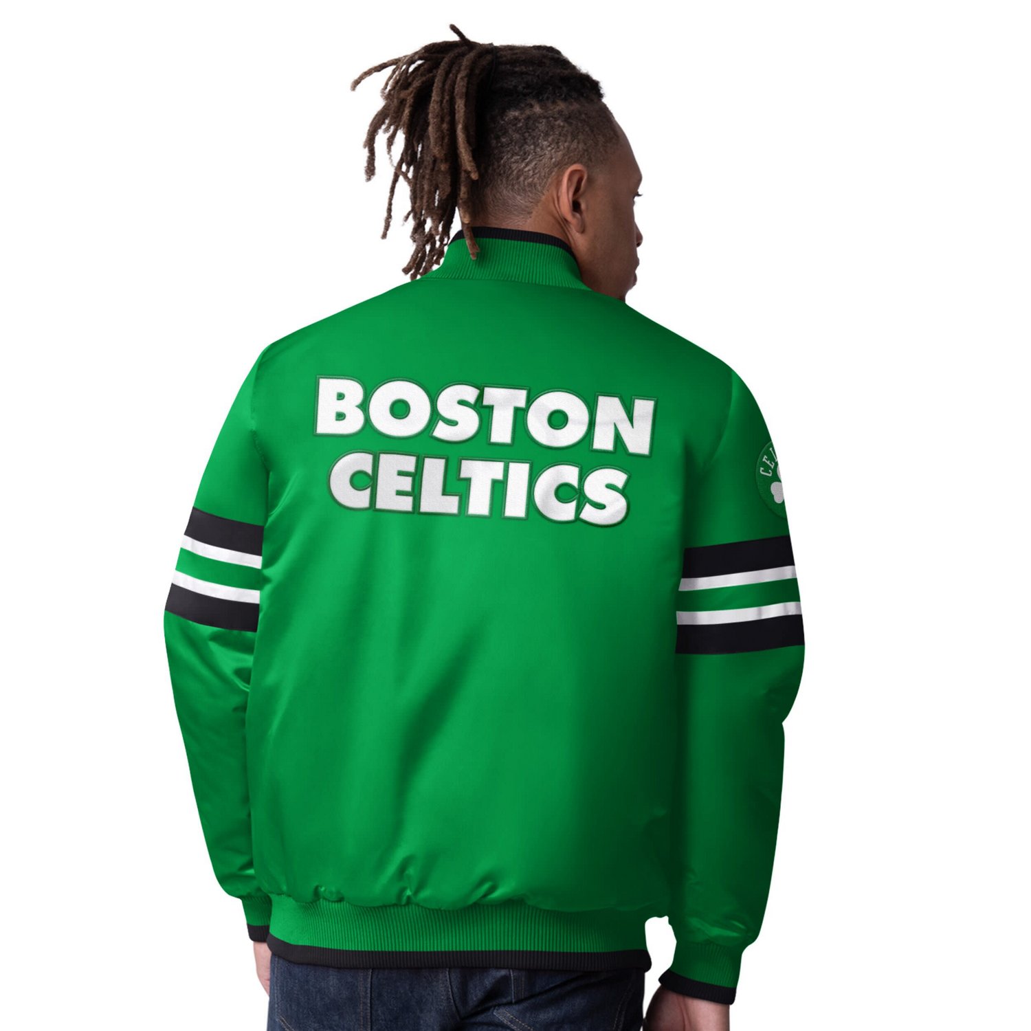 Starter Boston Celtics Scout Varsity Satin Full-Snap Jacket - view number 2