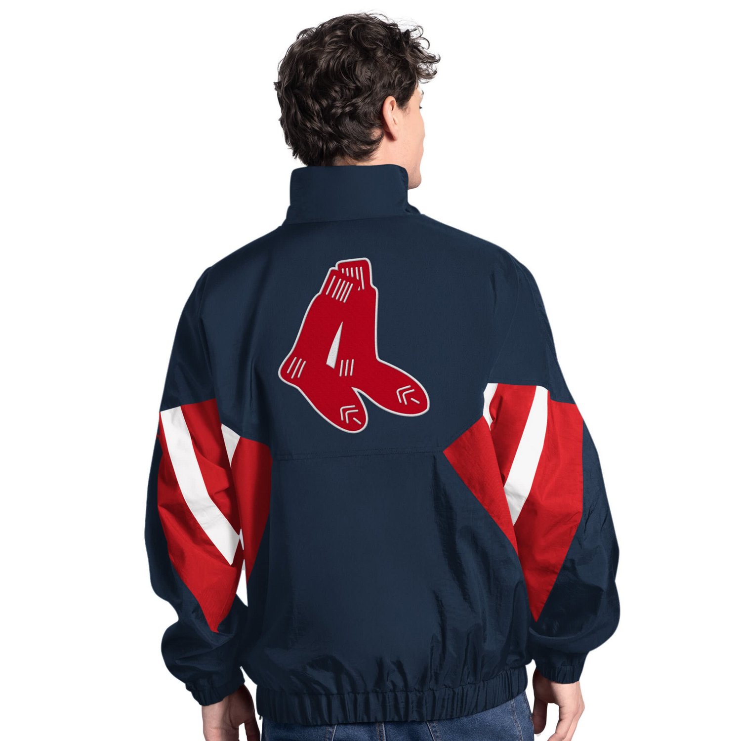 Starter Boston Red Sox Cooperstown Chief Half-Zip Pullover - view number 2