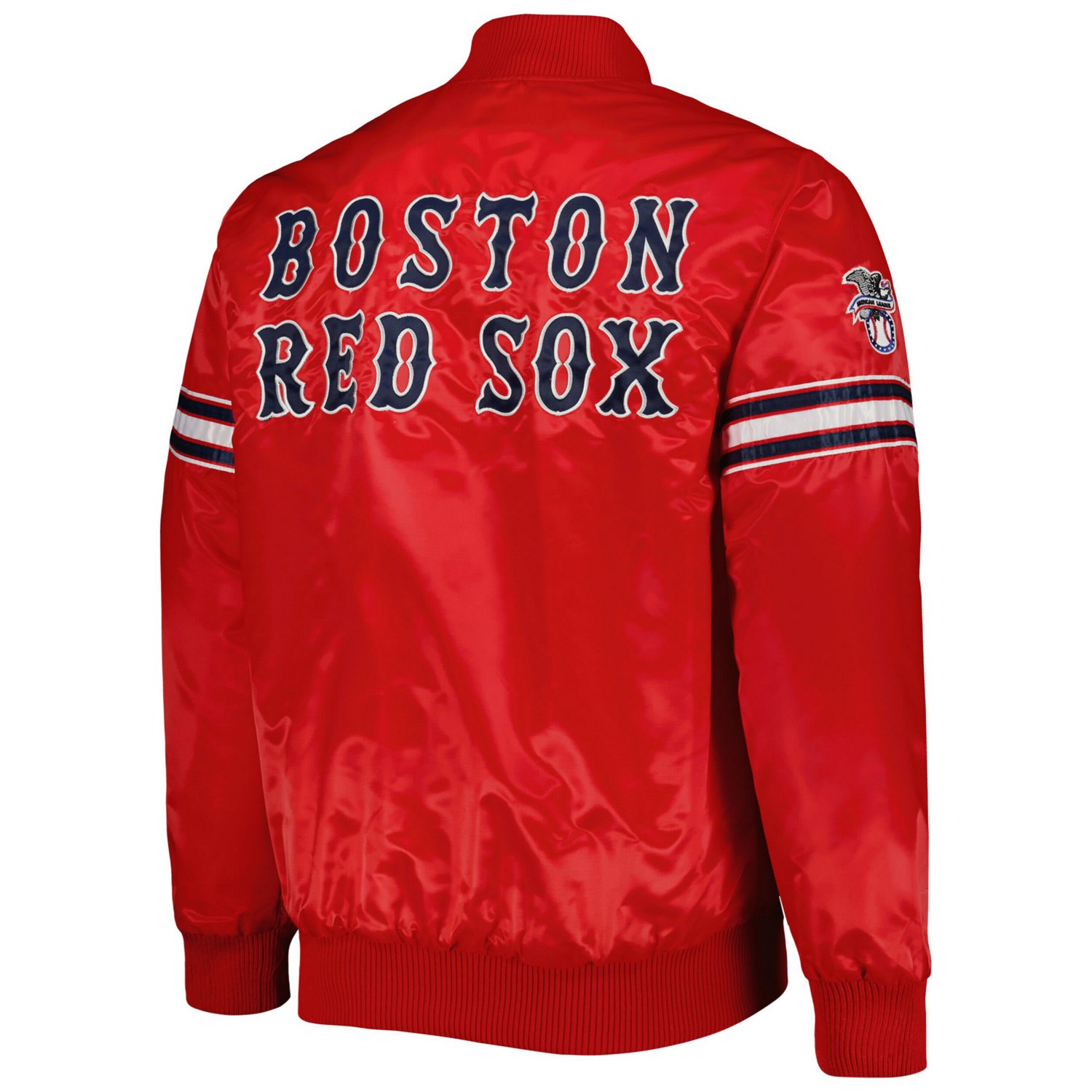 Starter Boston Sox Pick  Roll Satin Varsity Full-Snap Jacket