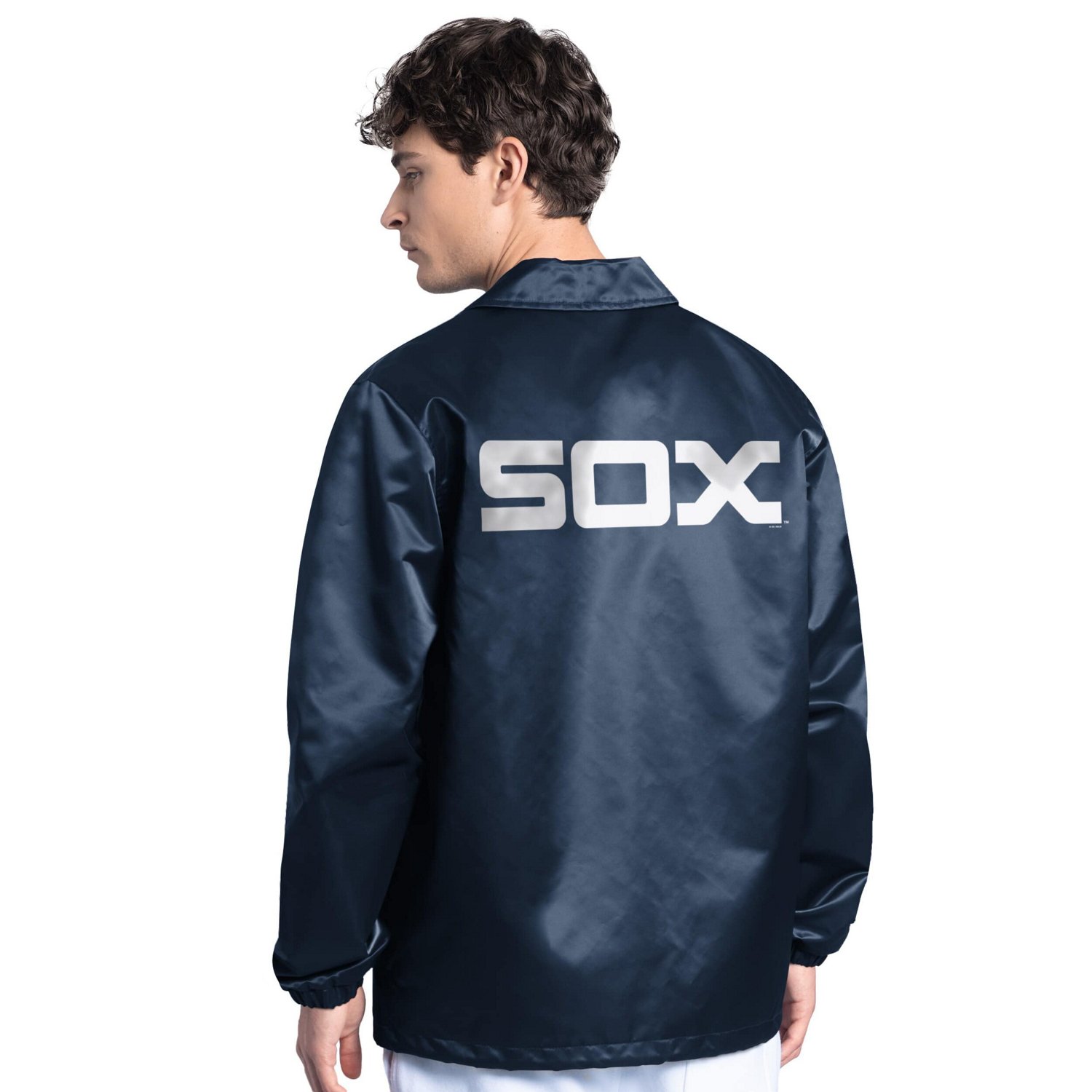 Starter Chicago White Sox Cooperstown Collection Point Man Full-Snap Coaches Jacket - view number 2