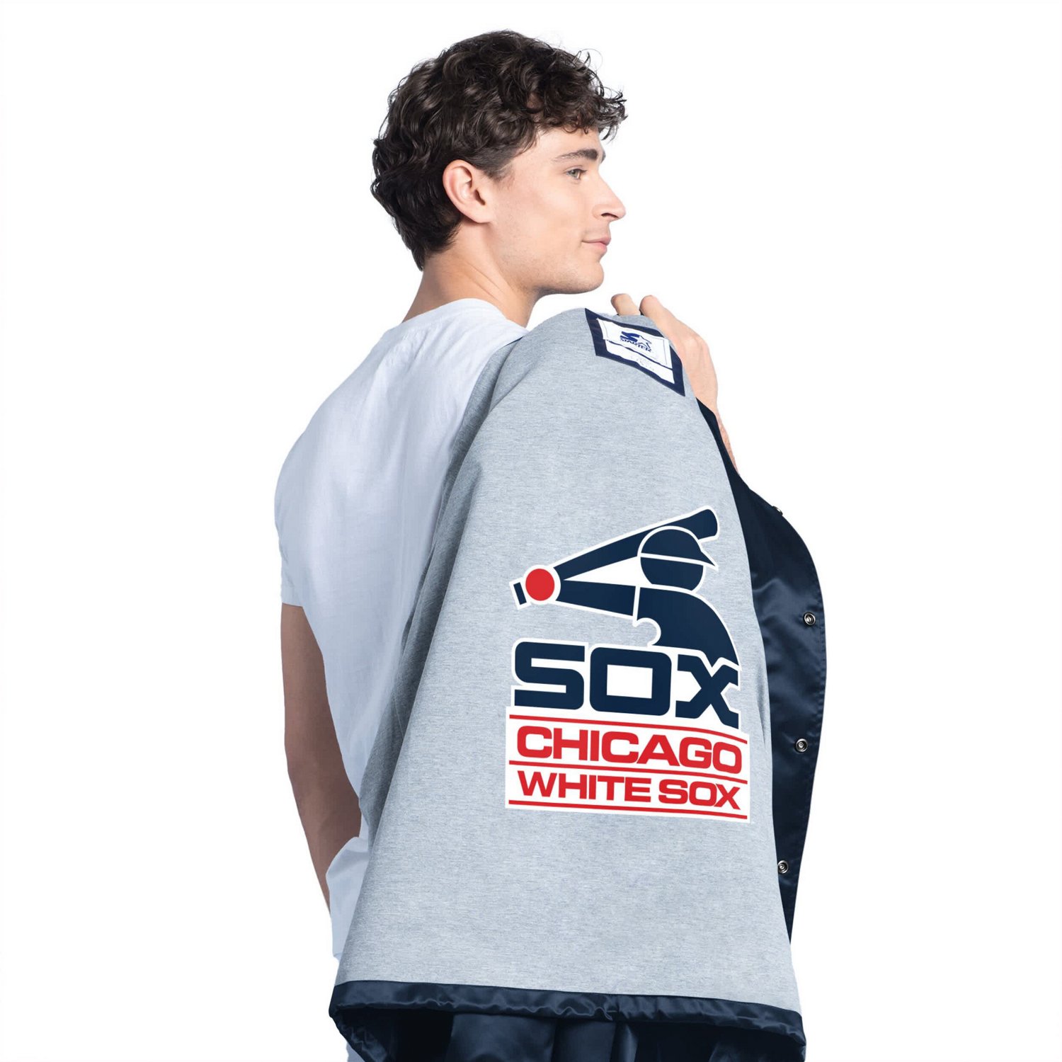 Starter Chicago White Sox Cooperstown Collection Point Man Full-Snap Coaches Jacket - view number 3
