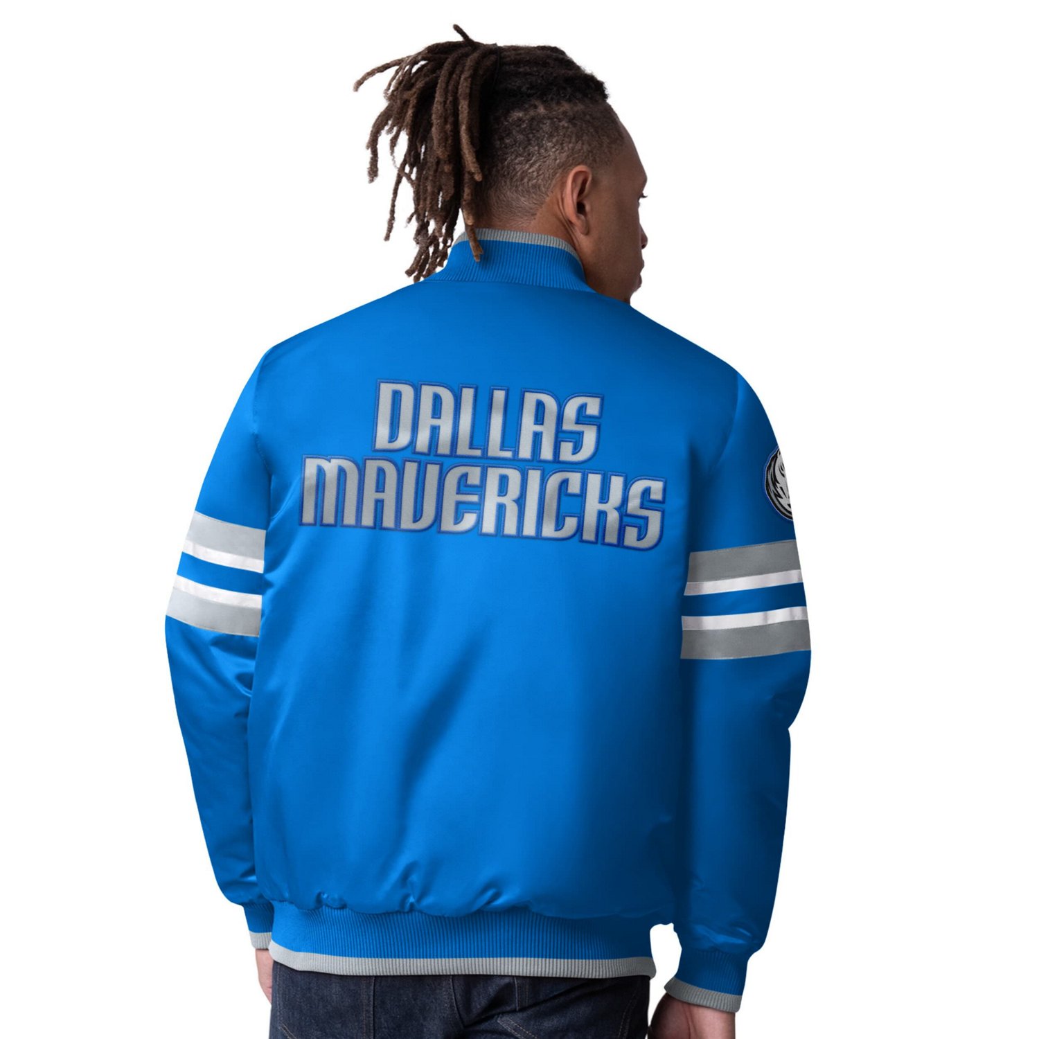 Starter Dallas Mavericks Scout Varsity Satin Full-Snap Jacket - view number 2