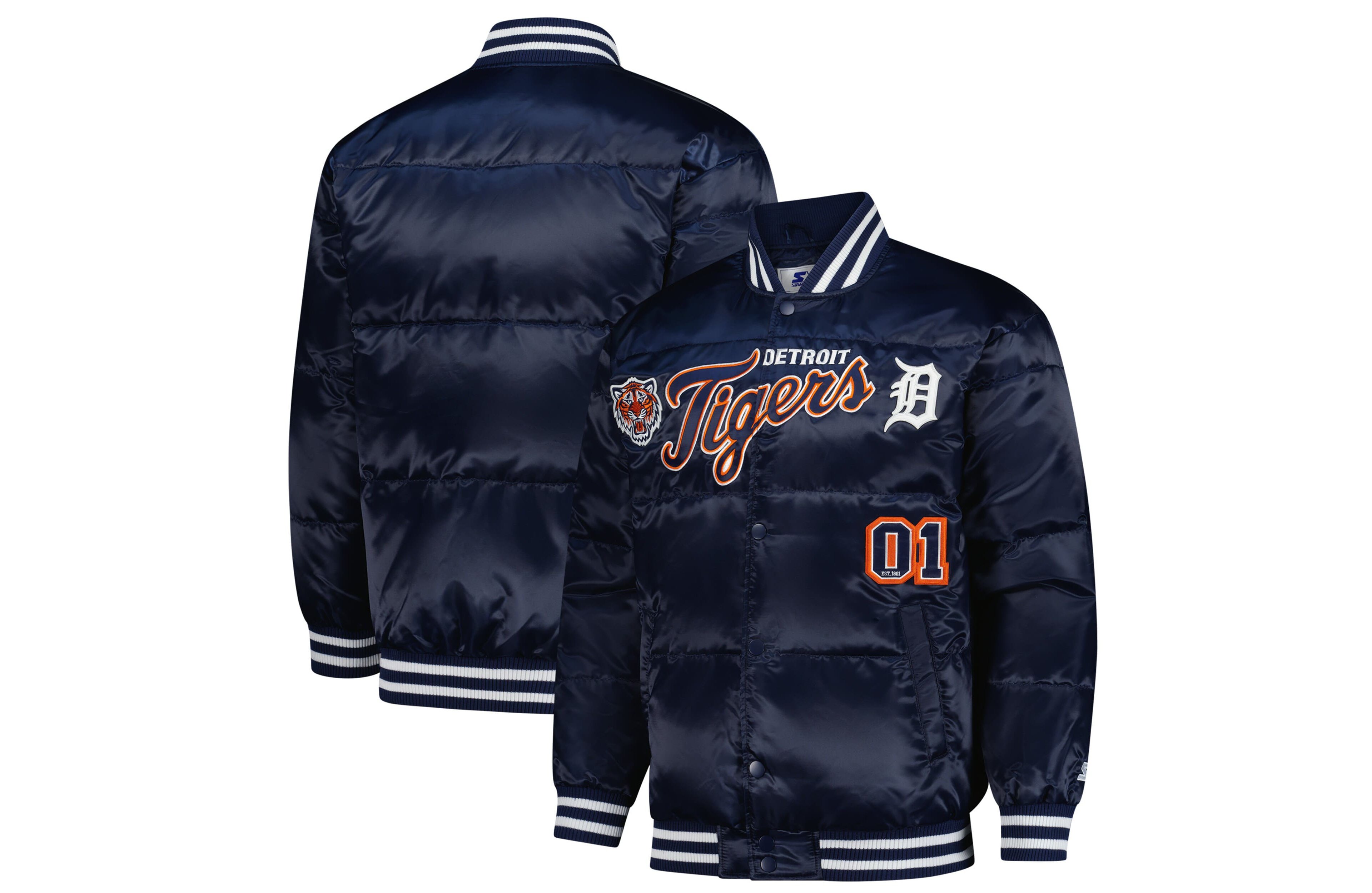 Starter Detroit Tigers Full-Snap Satin Jacket