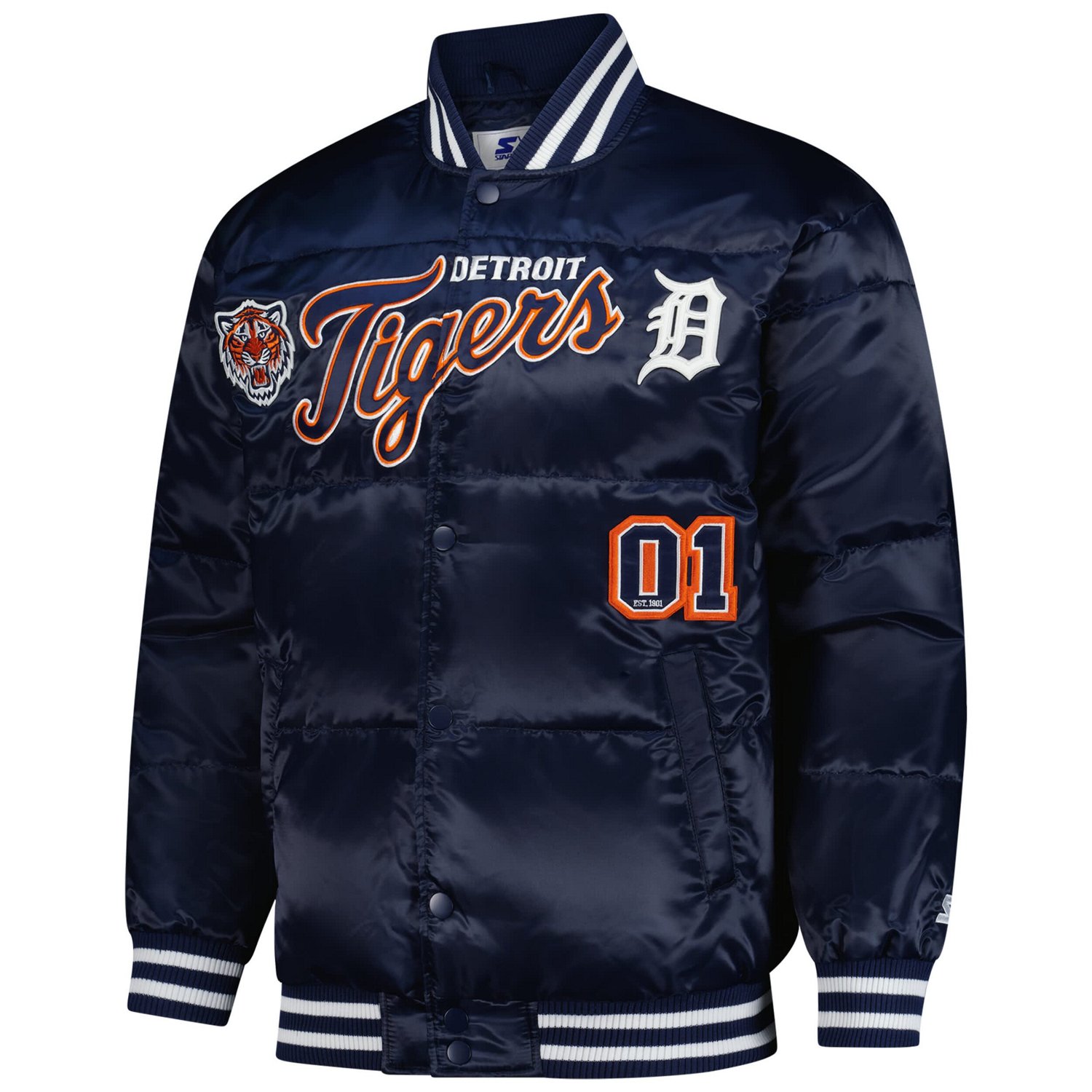 Starter Detroit Tigers Full-Snap Satin Jacket