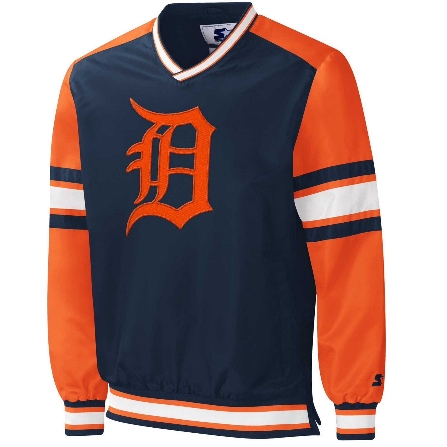 Starter Detroit Tigers Yardline V-Neck Pullover Windbreaker - view number 2