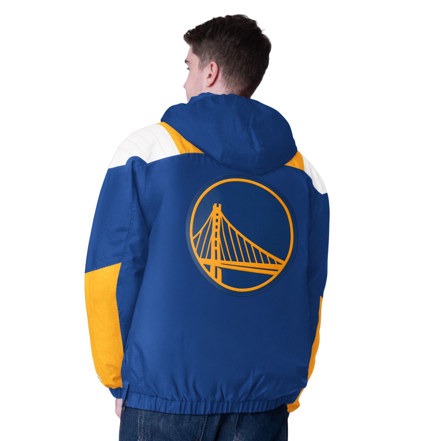 Starter Gold Golden State Warriors Charger Half-Zip Pullover Jacket - view number 2