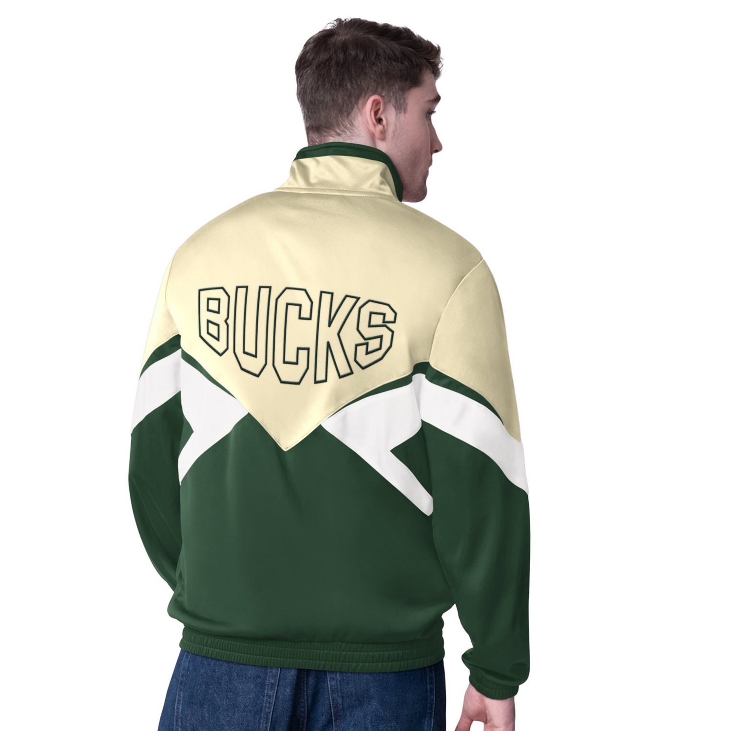 Starter Hunter Milwaukee Bucks Rush Applique Full-Zip Track Jacket - view number 2
