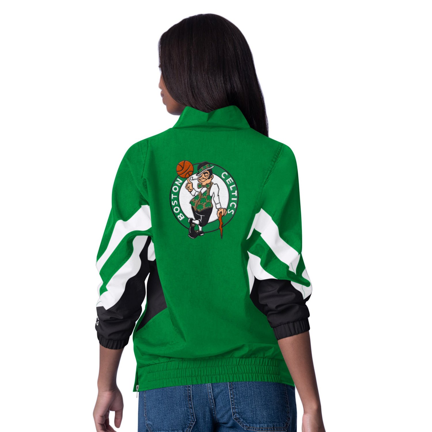 Starter Kelly Boston Celtics Renegade Oxford Half-Zip Jacket - view number 2