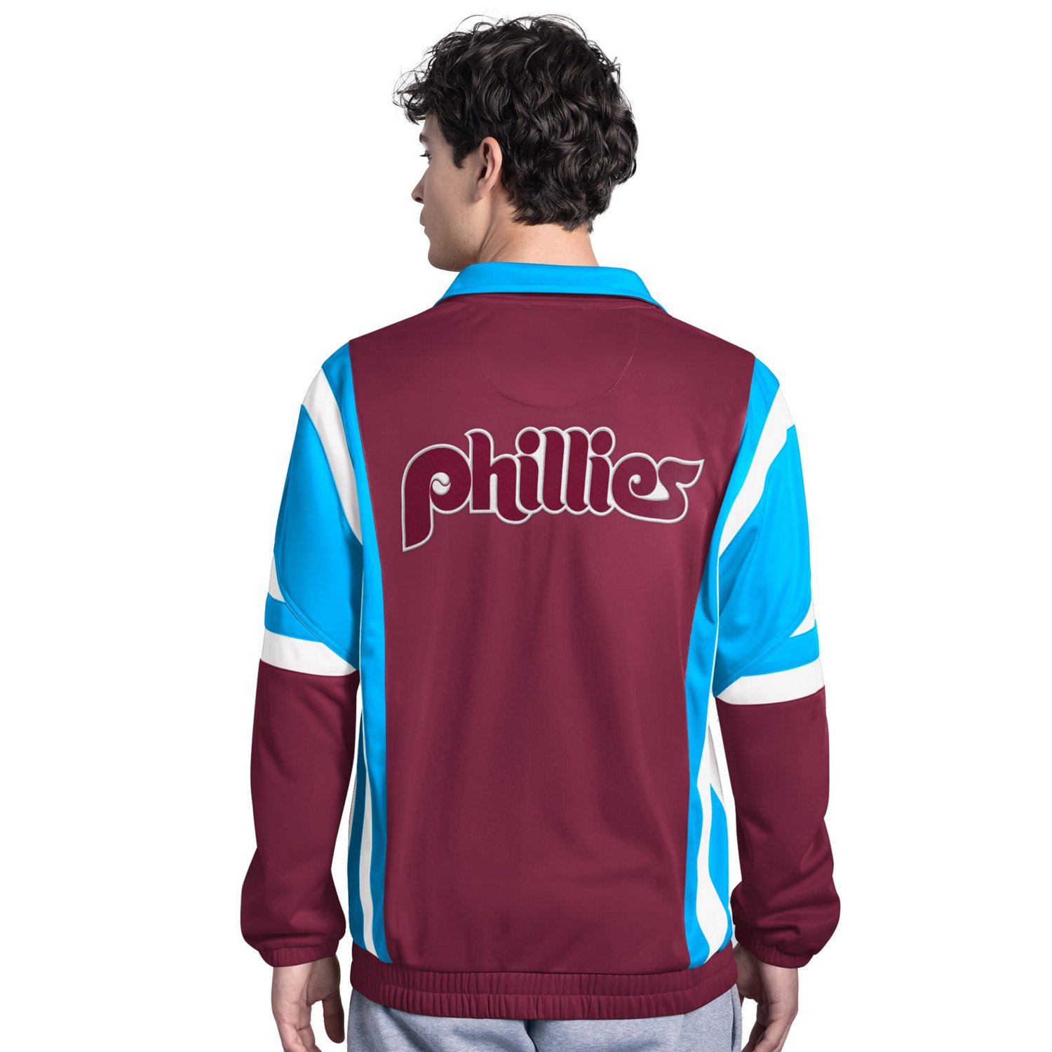 Starter Light Philadelphia Phillies Contender Tricot Full-Zip Track Jacket - view number 2