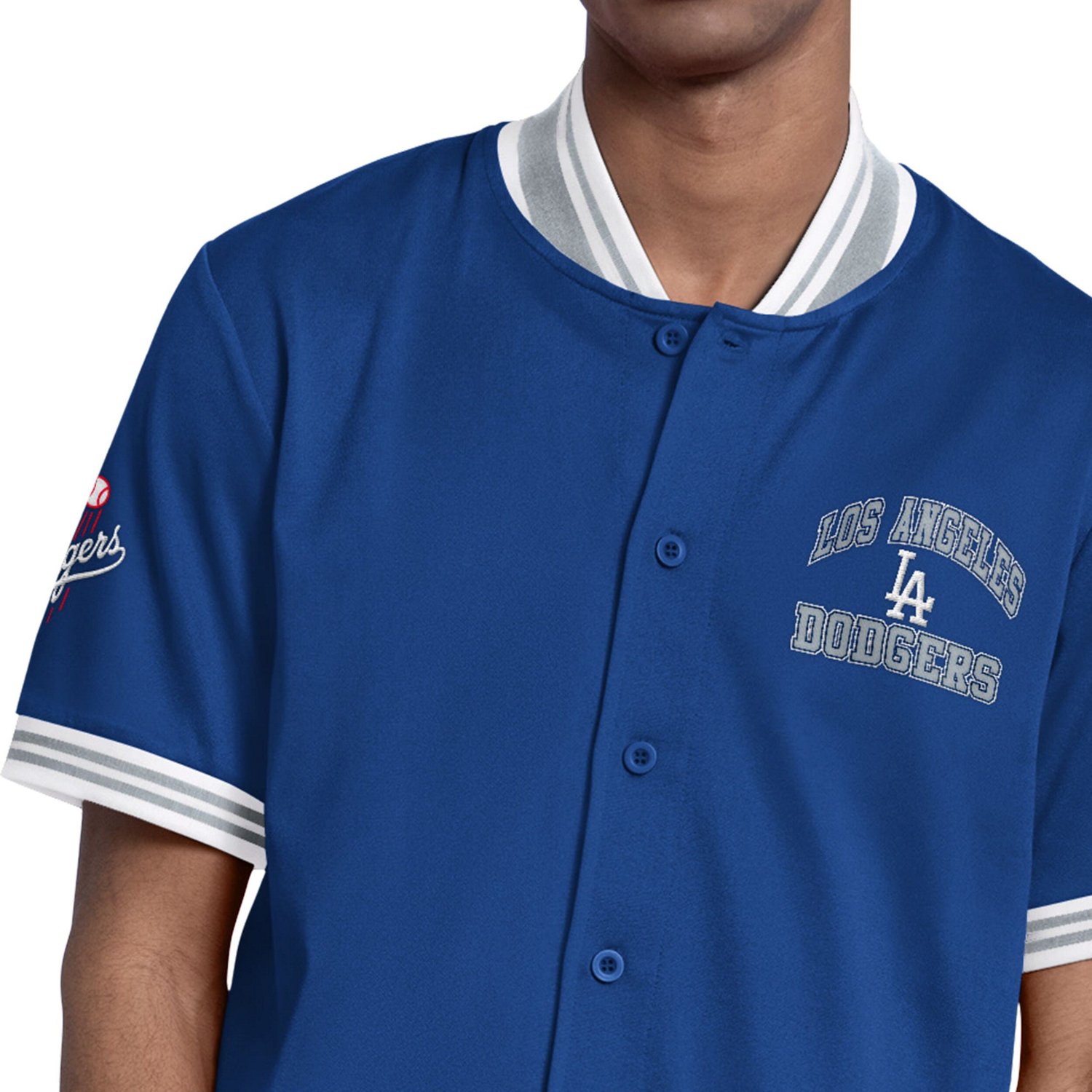 Starter Los Angeles Dodgers Button-Up Short Sleeve Jacket