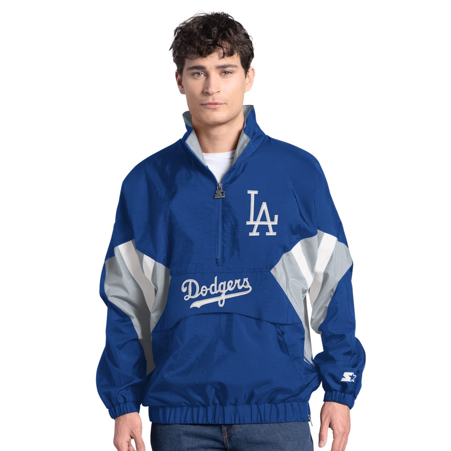 Starter Los Angeles Dodgers Cooperstown Chief Half-Zip Pullover                                                                 
