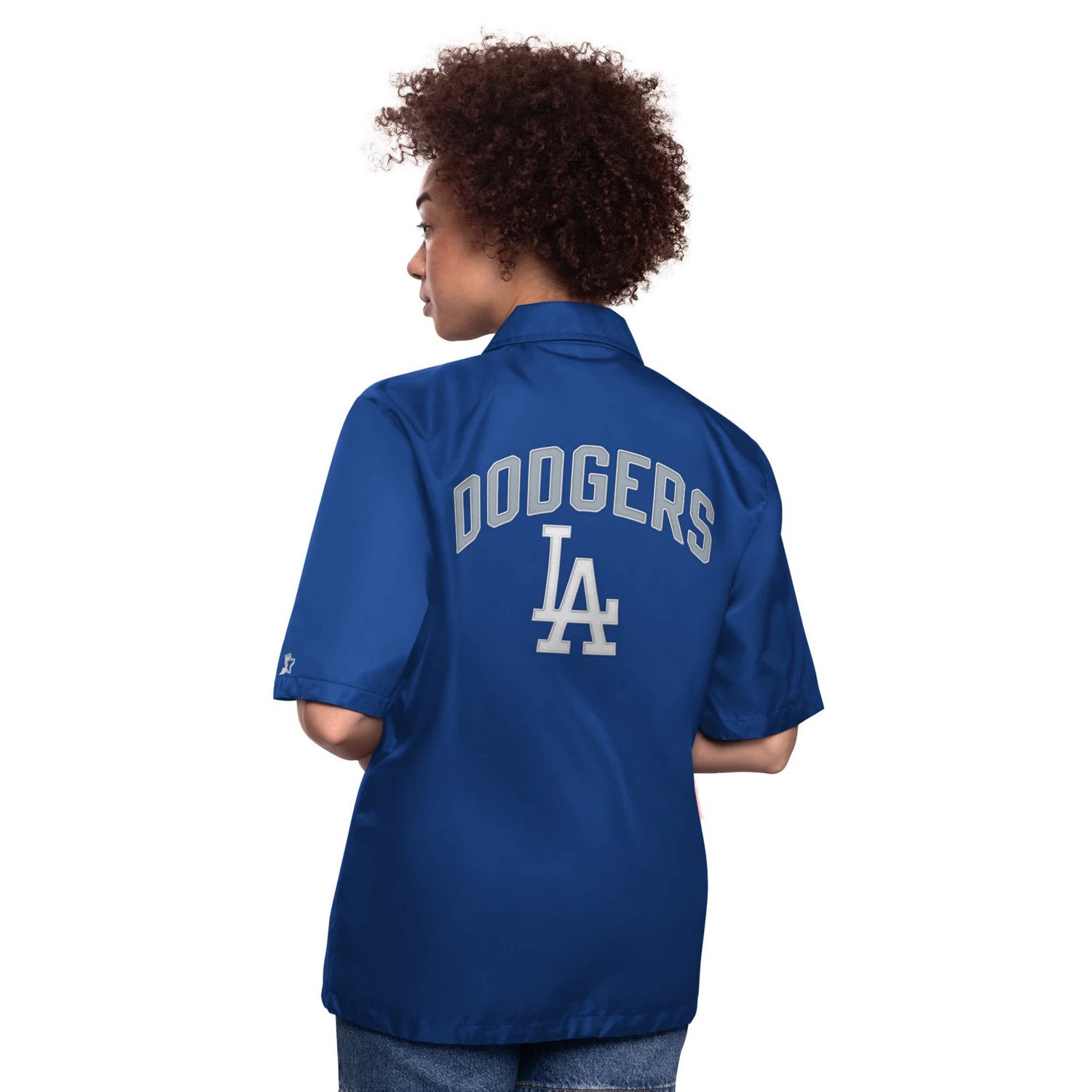 Starter Los Angeles Dodgers High Post Short Sleeve Full-Snap Coaches Jacket - view number 2