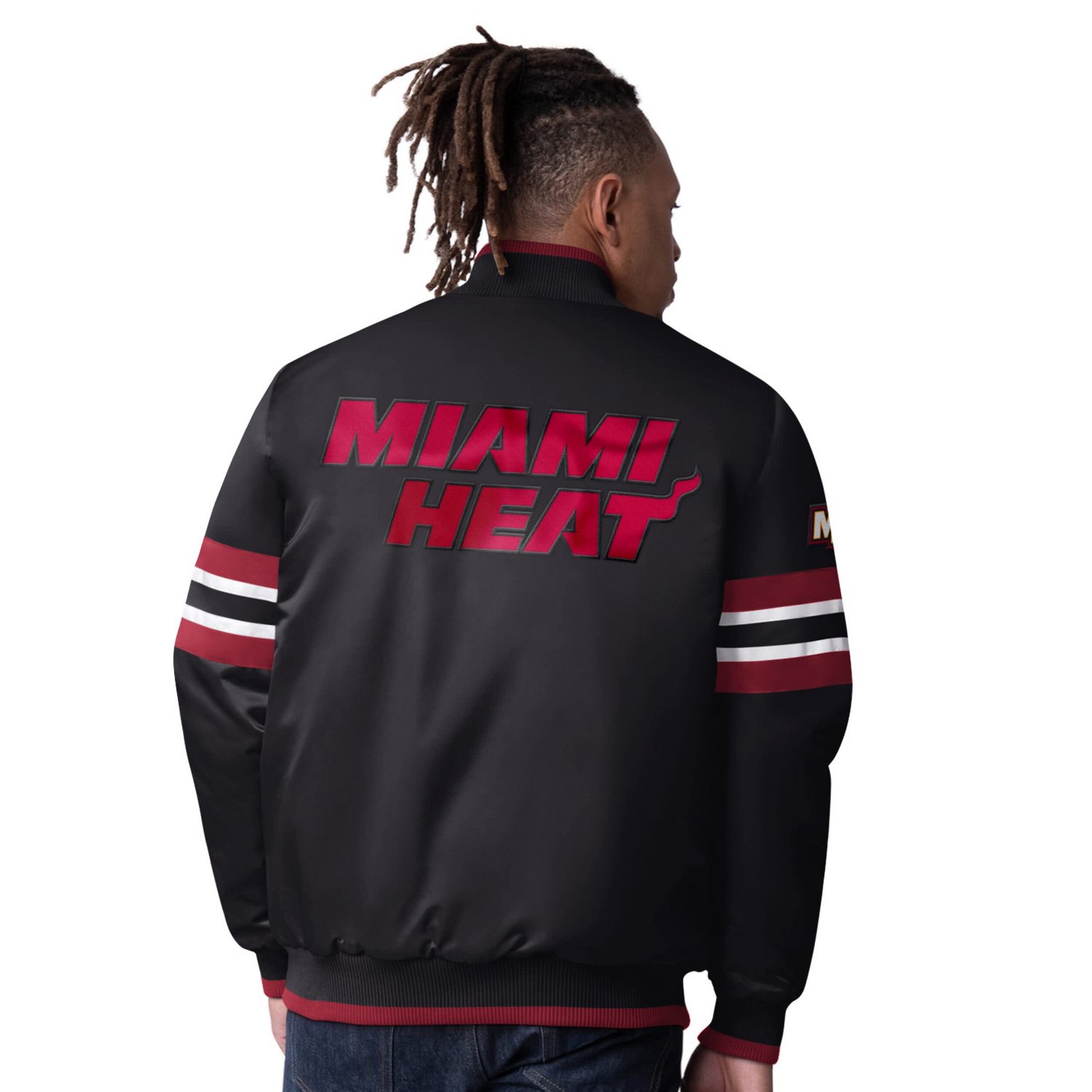 Starter Miami Heat Scout Varsity Satin Full-Snap Jacket                                                                          - view number 2