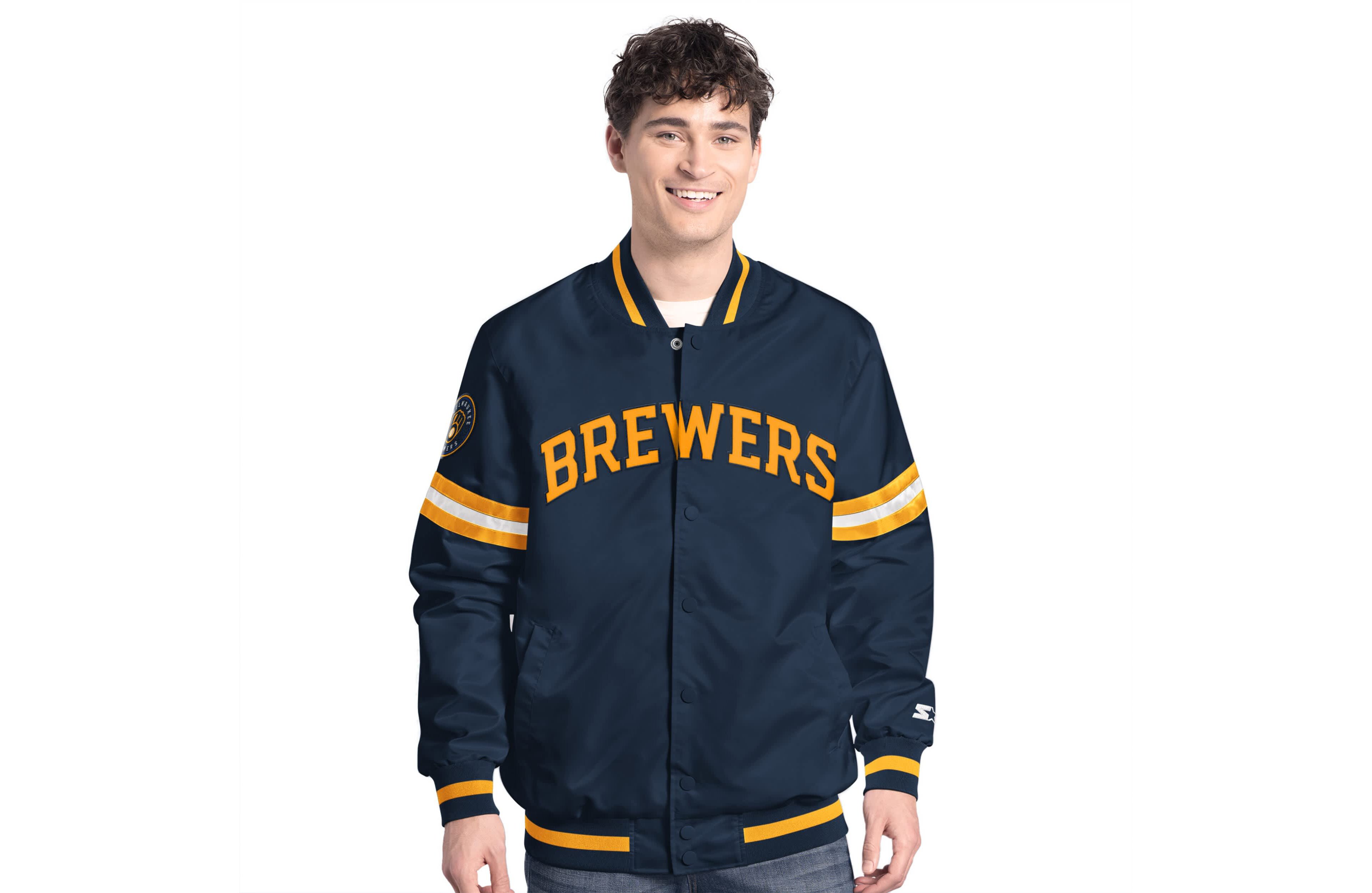 Starter Milwaukee Brewers Scout Full-Snap Varsity Jacket