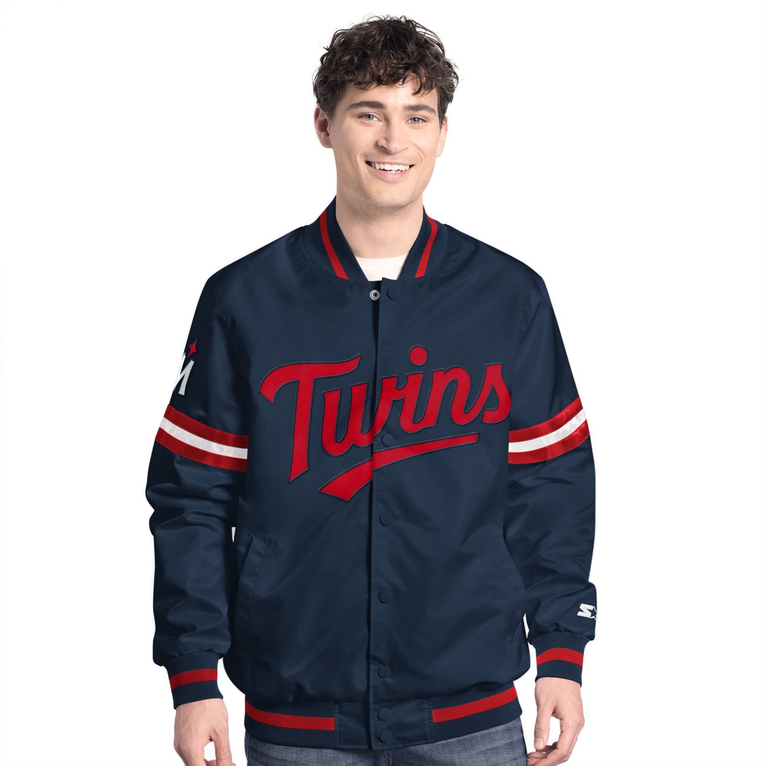Starter Minnesota Twins Scout Full-Snap Varsity Jacket