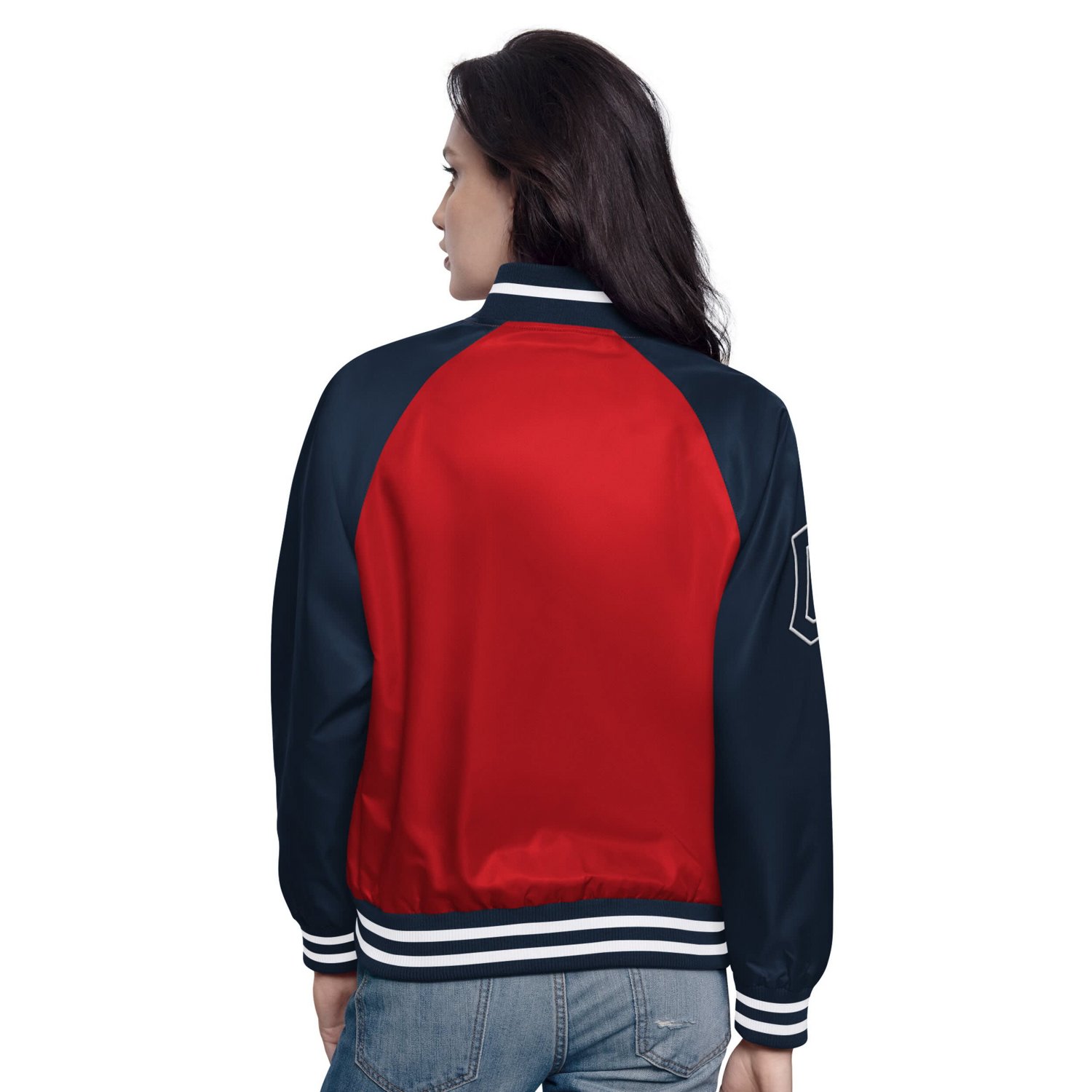 Starter Navy Cleveland Guardians Home Run Full-Snap Varsity Jacket - view number 2