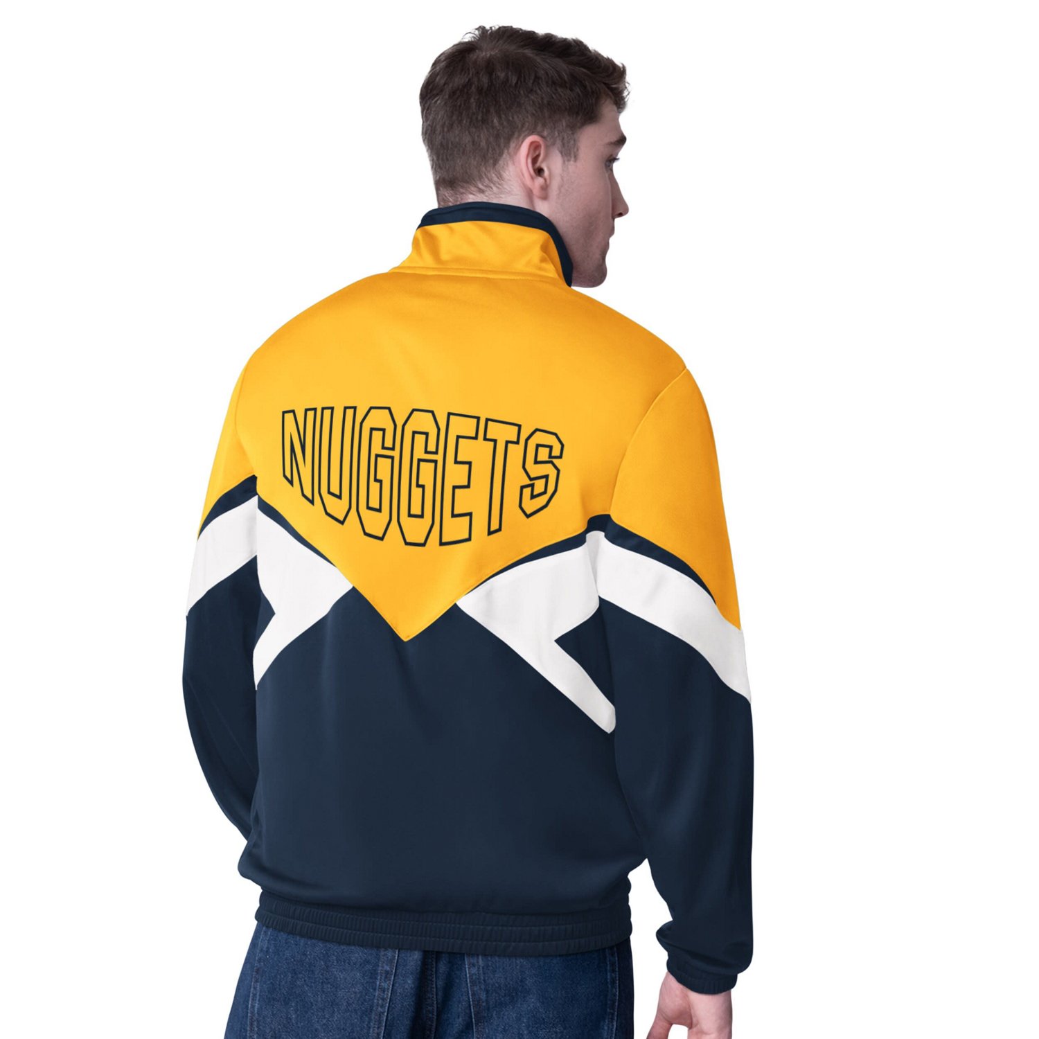 Starter Navy Denver Nuggets Rush Applique Full-Zip Track Jacket - view number 2