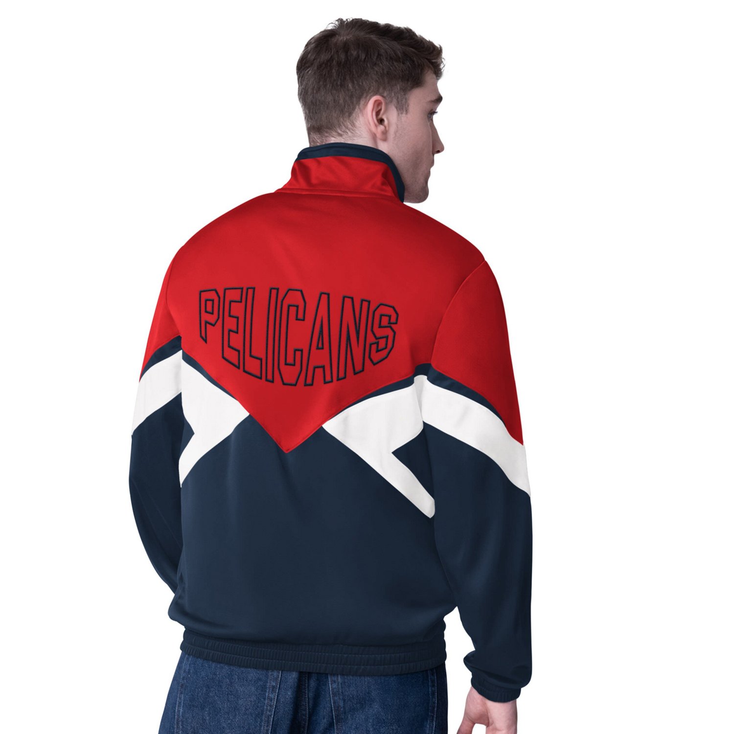 Starter Navy New Orleans Pelicans Rush Applique Full-Zip Track Jacket                                                            - view number 2