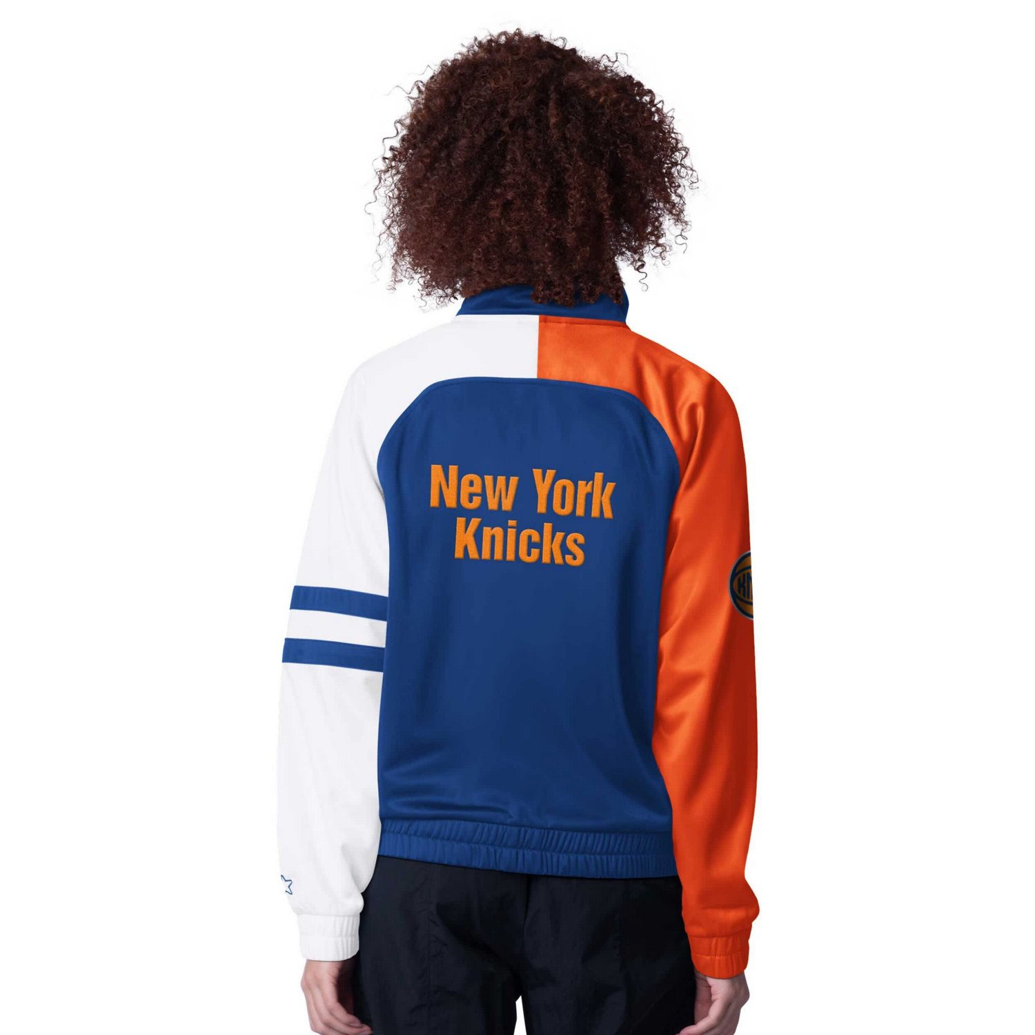 Starter New York Knicks Line Up Dolman Raglan Full-Zip Track Jacket