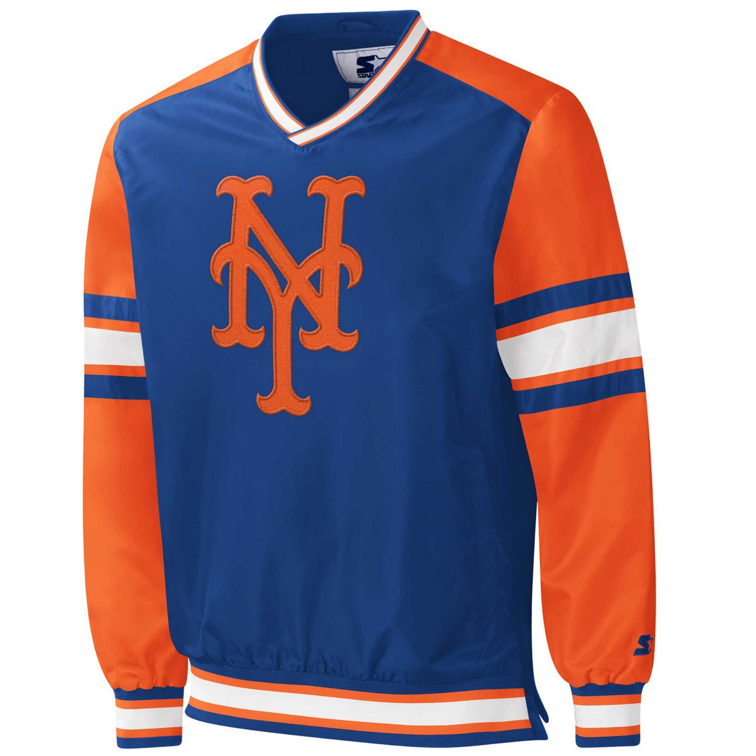 Starter New York Mets Yardline V-Neck Pullover Windbreaker - view number 2