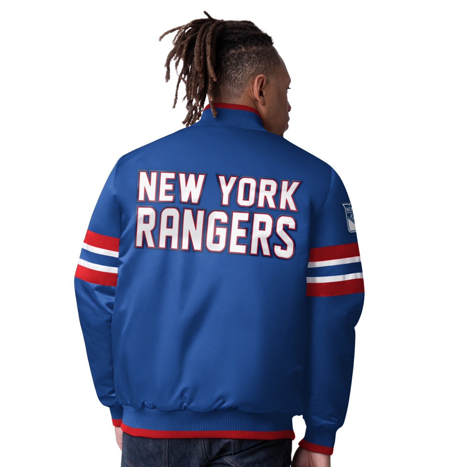 Starter New York Rangers Scout I Full-Snap Varsity Jacket - view number 2