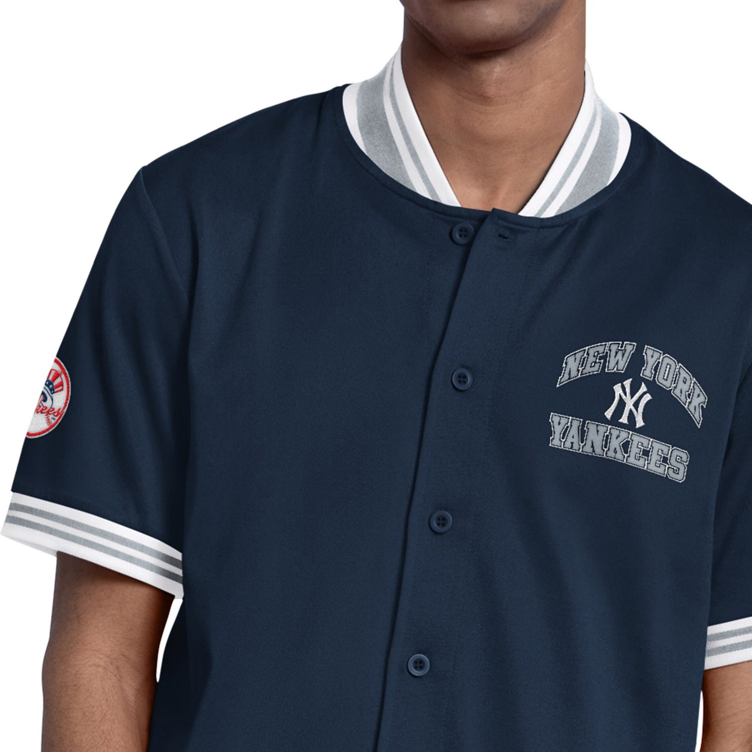 Starter New York Yankees Button-Up Short Sleeve Jacket - view number 3