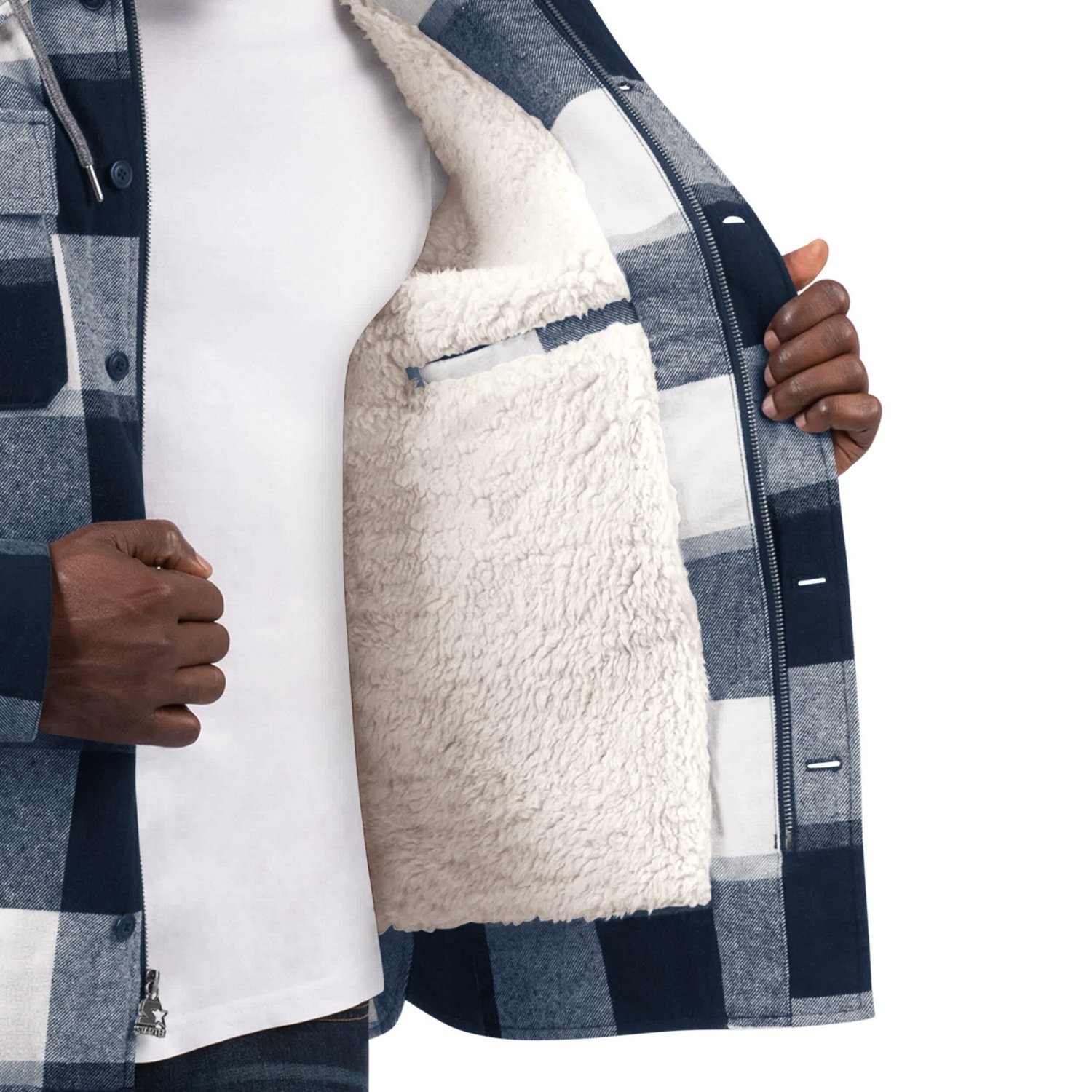 Starter New York Yankees Plaid Full-Zip Hoodie Jacket                                                                            - view number 3