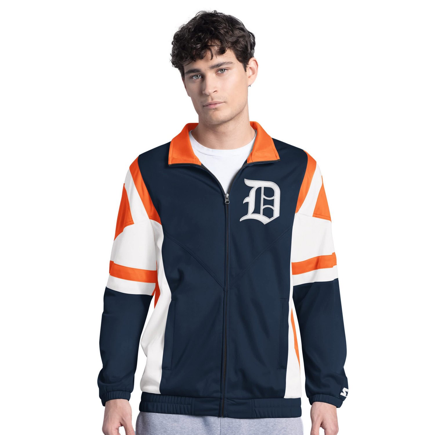 Starter Orange Detroit Tigers Contender Tricot Full-Zip Track Jacket