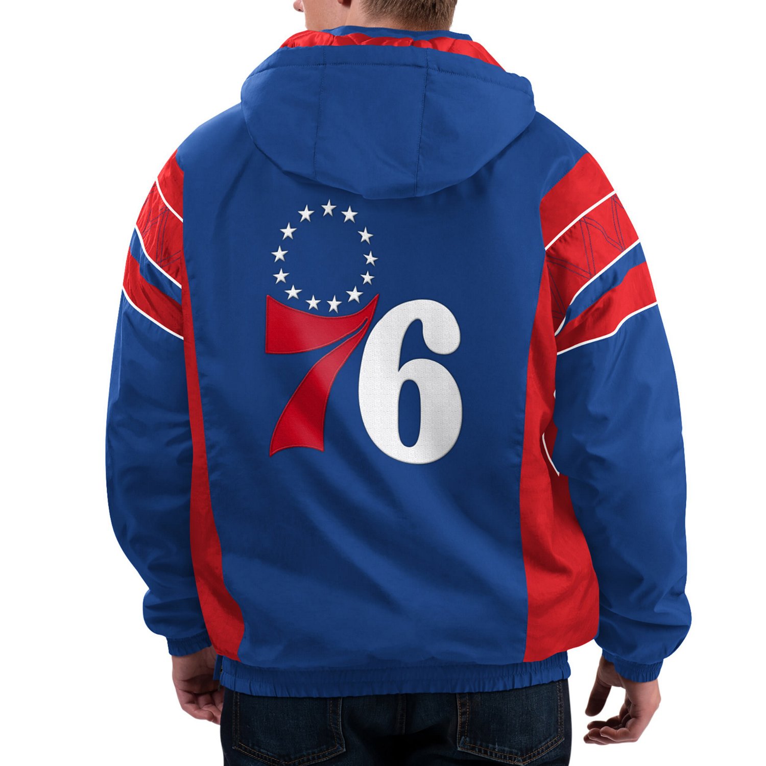 Starter Philadelphia 76ers Home Team Hoodie Half-Zip Jacket                                                                      - view number 2