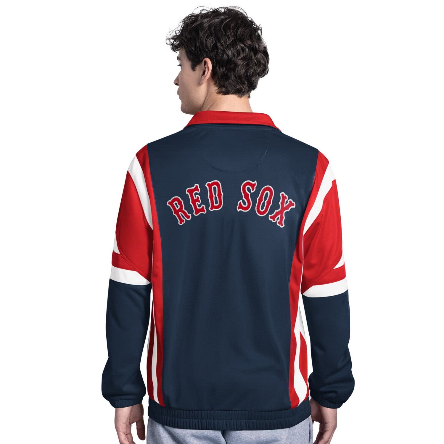 Starter Red Boston Sox Contender Tricot Full-Zip Track Jacket