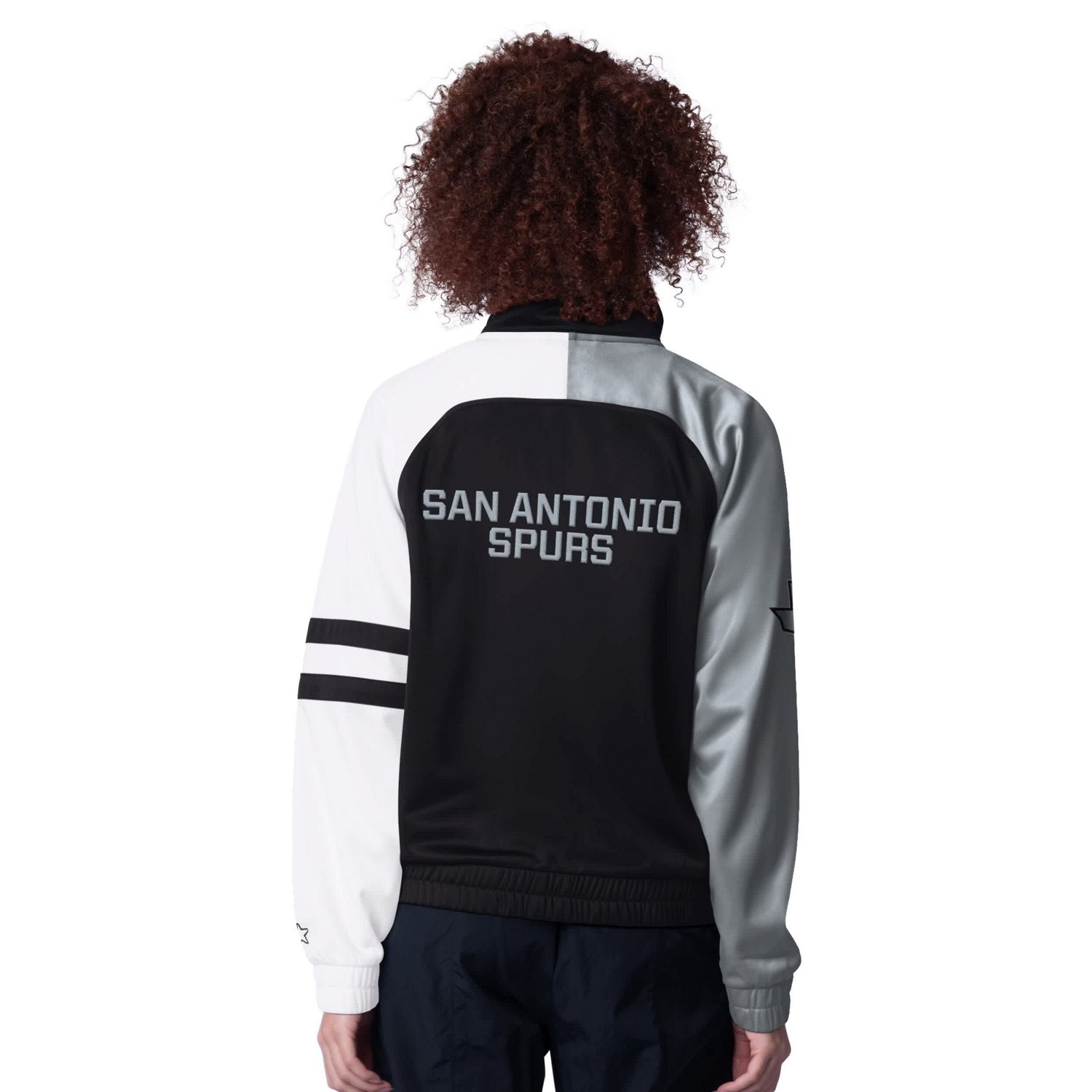 Starter San Antonio Spurs Line Up Dolman Raglan Full-Zip Track Jacket