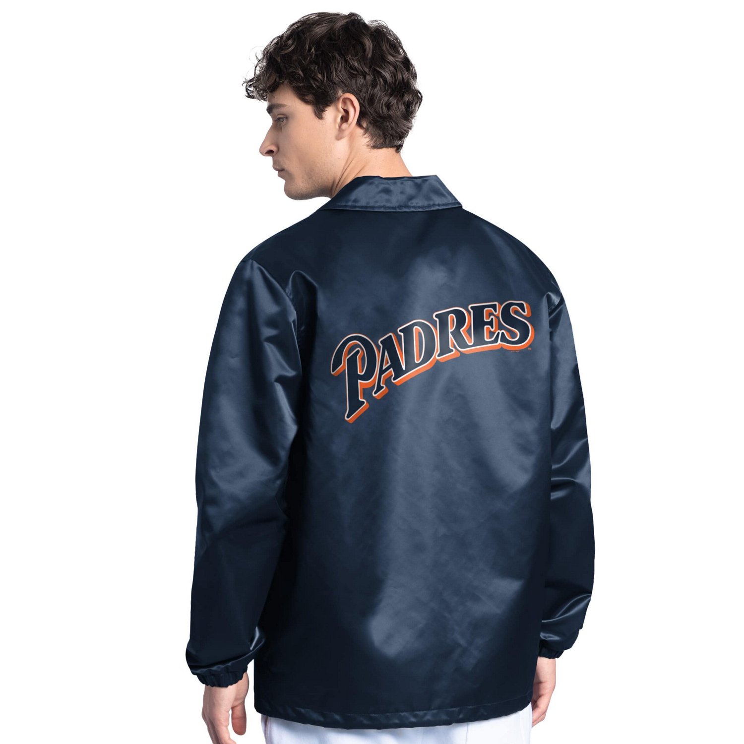 Starter San Diego Padres Cooperstown Collection Point Man Full-Snap Coaches Jacket - view number 2