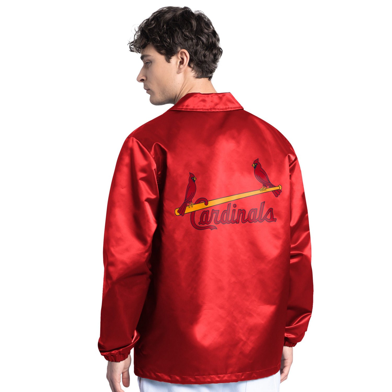 Starter St Louis Cardinals Cooperstown Collection Point Man Full-Snap Coaches Jacket - view number 2