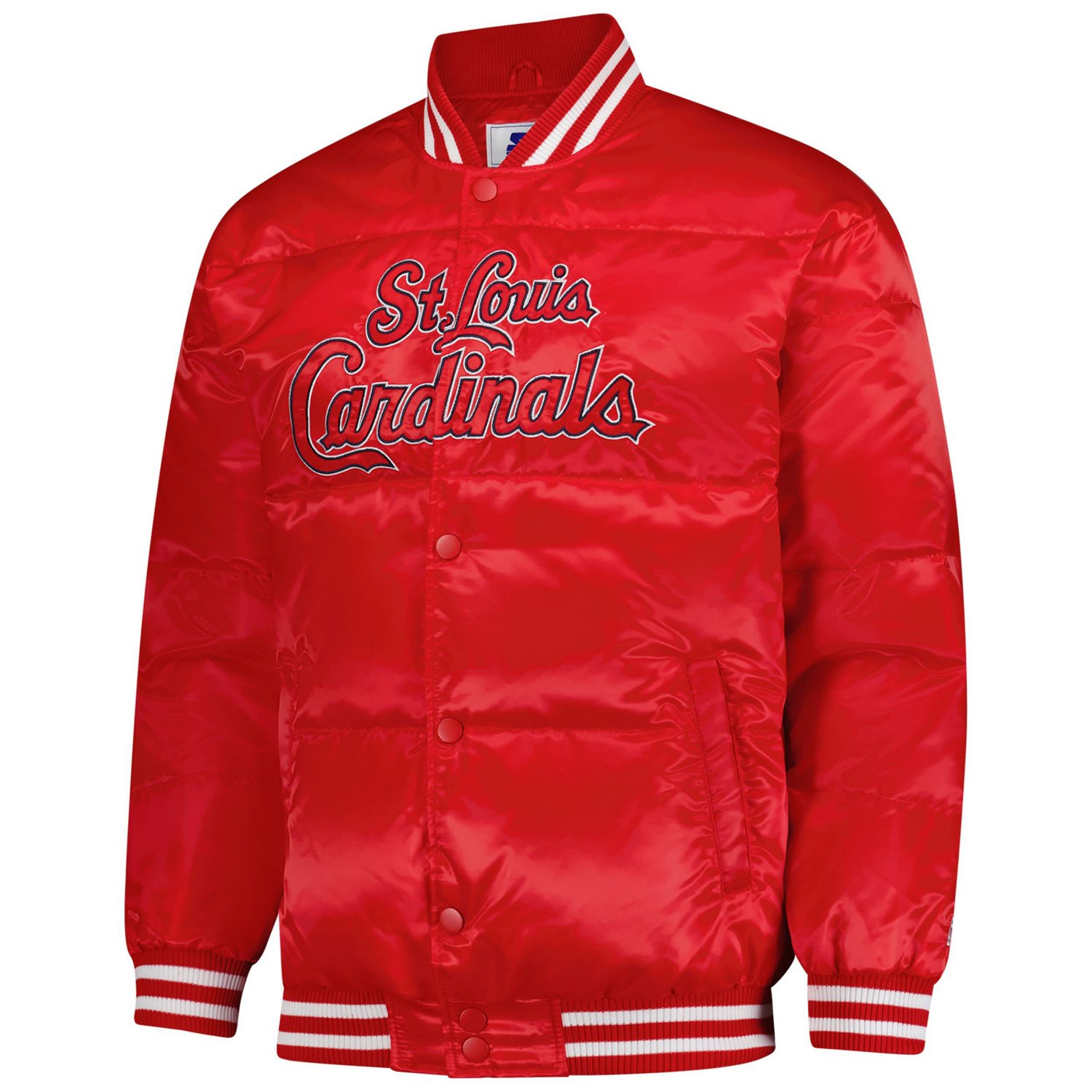 Starter St Louis Cardinals Full-Snap Satin Jacket - view number 2