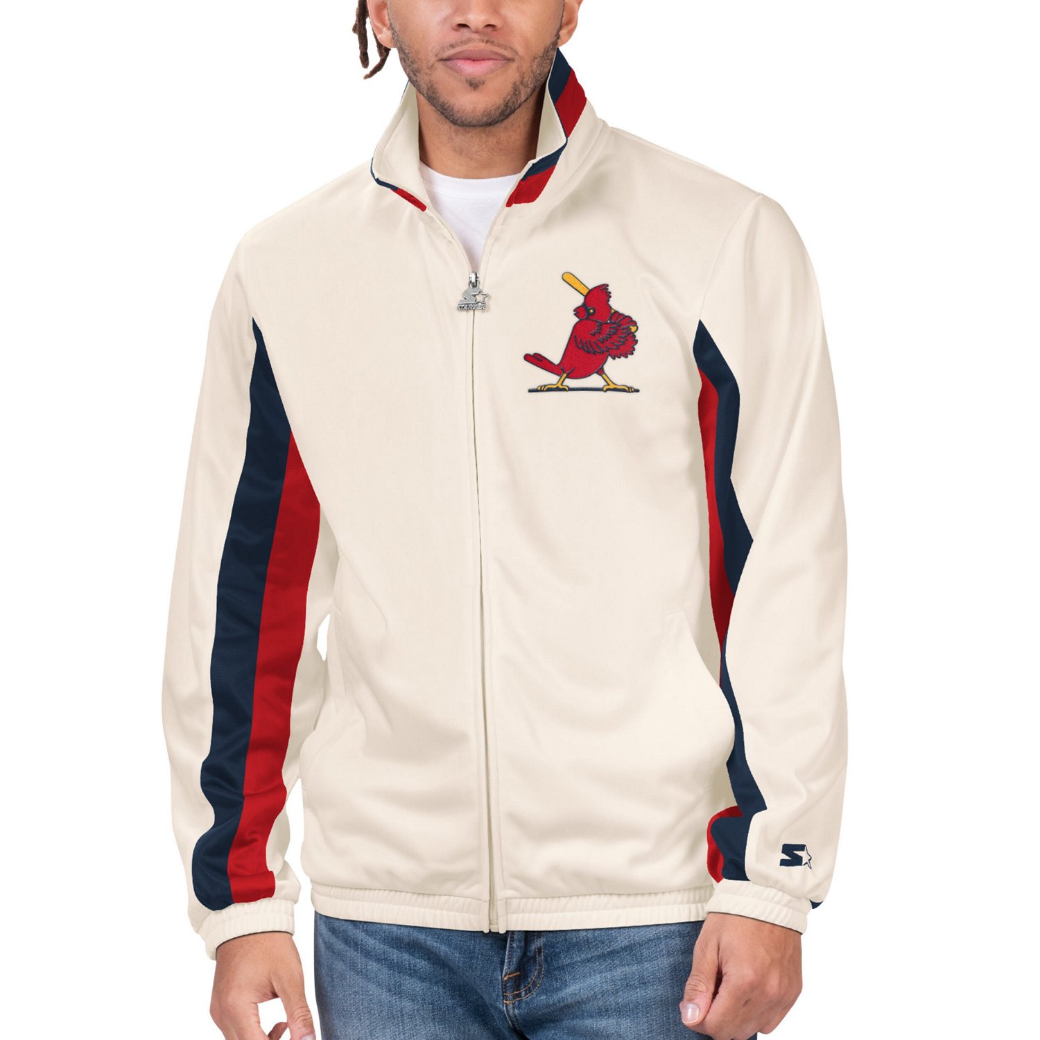 Starter St Louis Cardinals Rebound Cooperstown Collection Full-Zip Track Jacket
