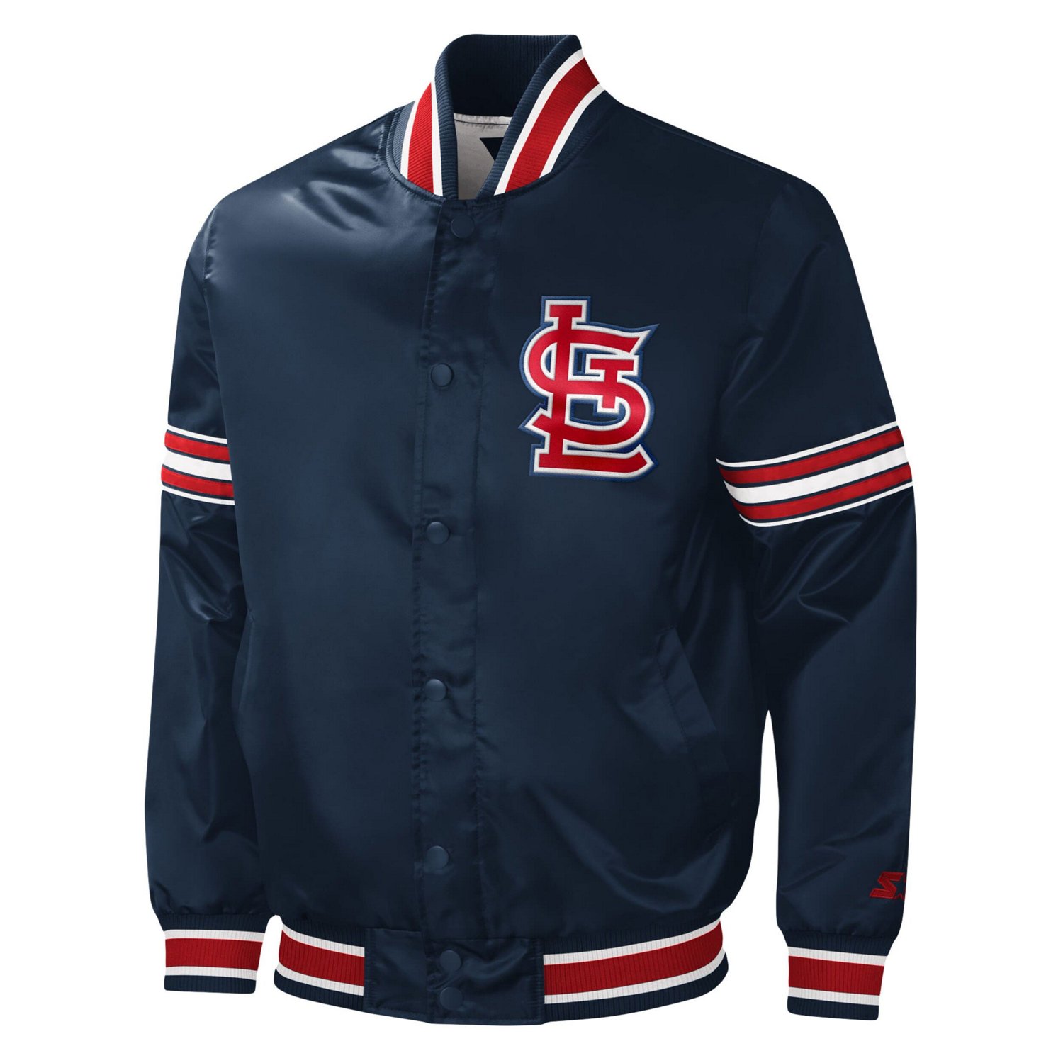 Starter St Louis Cardinals Slider Satin Full-Snap Varsity Jacket