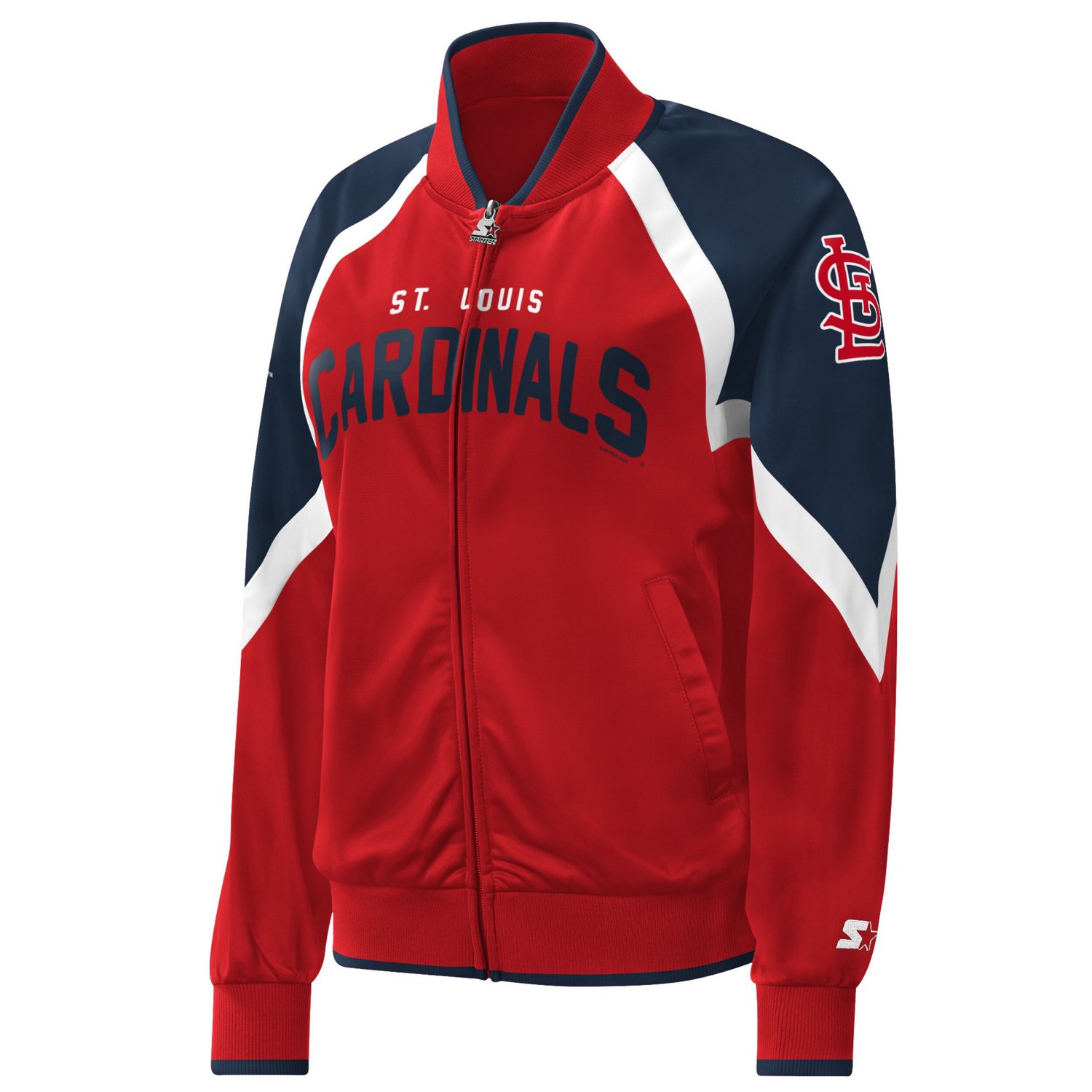 Starter St Louis Cardinals Touchdown Raglan Full-Zip Track Jacket - view number 2
