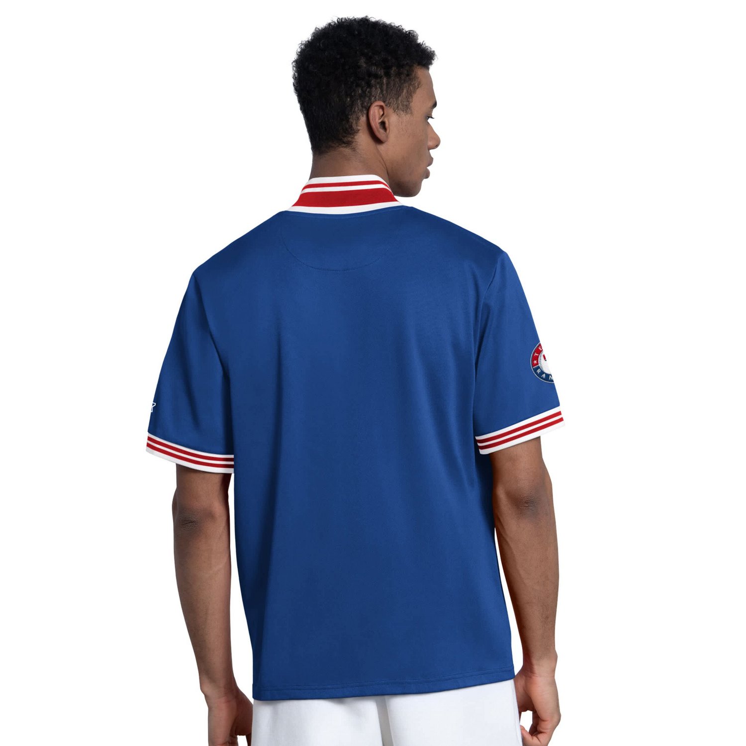 Starter Texas Rangers Button-Up Short Sleeve Jacket